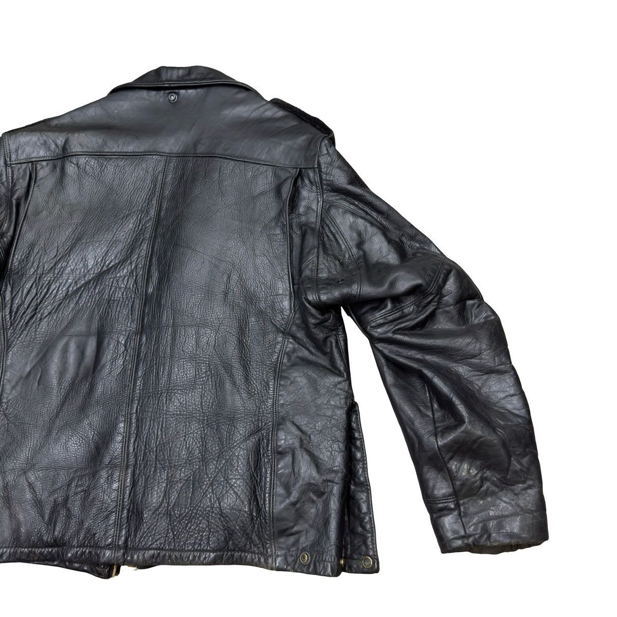 Vintage Schott Nyc Dur O Jack Police Leather Jacket