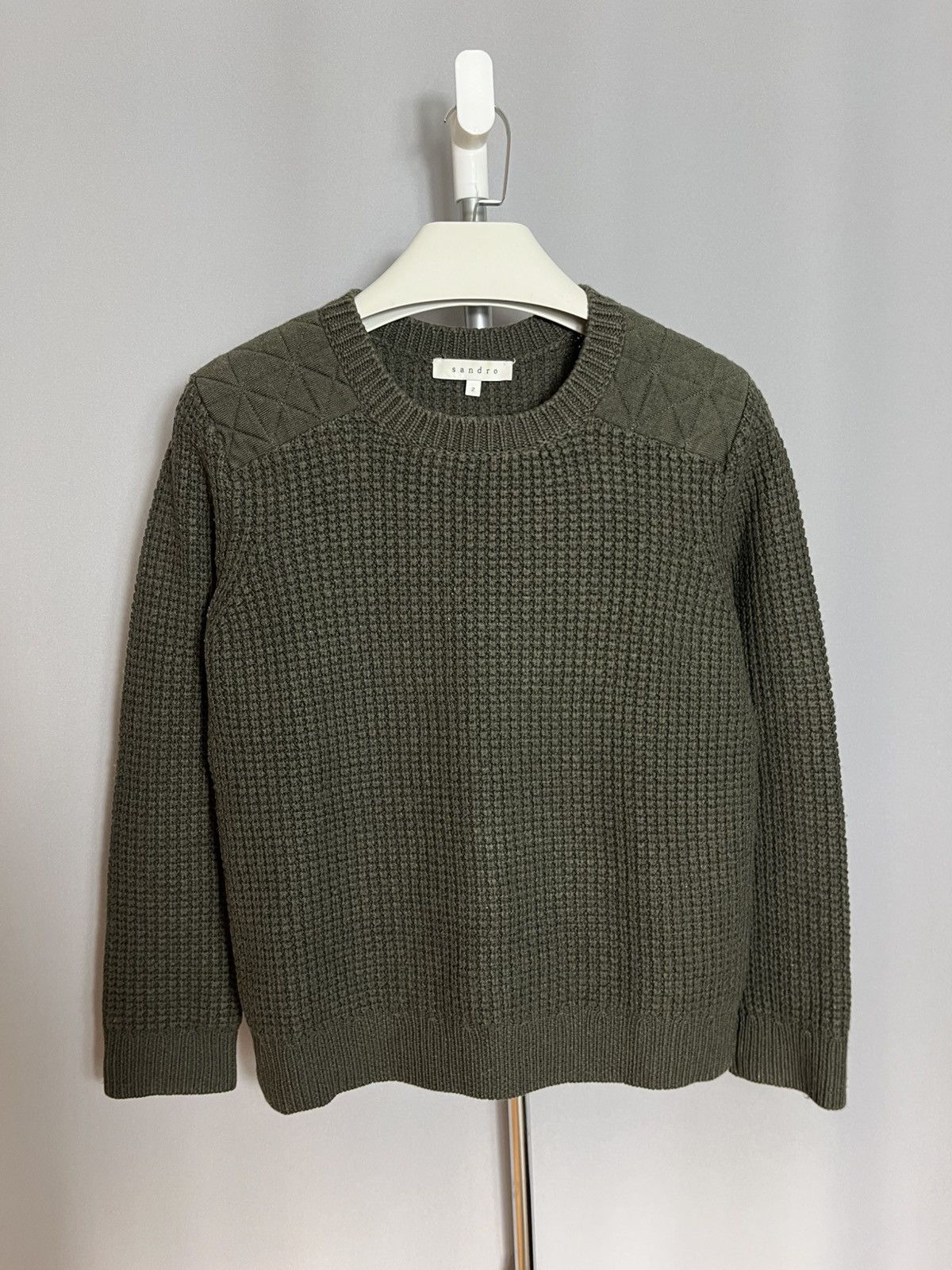 Sandro Sandro Paris Sweater Knit Merino Wool Womans pullover khaki Size M / US 6-8 / IT 42-44 - 1 Thumbnail