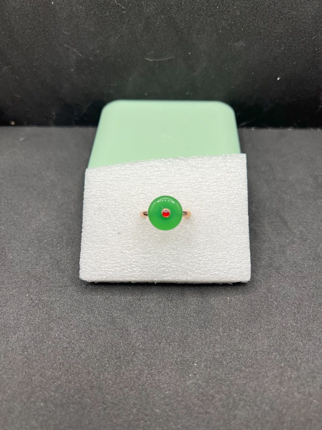 Jewelry Green Jade Rose Gold Ring - Size 6.75 Size ONE SIZE - 1 Thumbnail