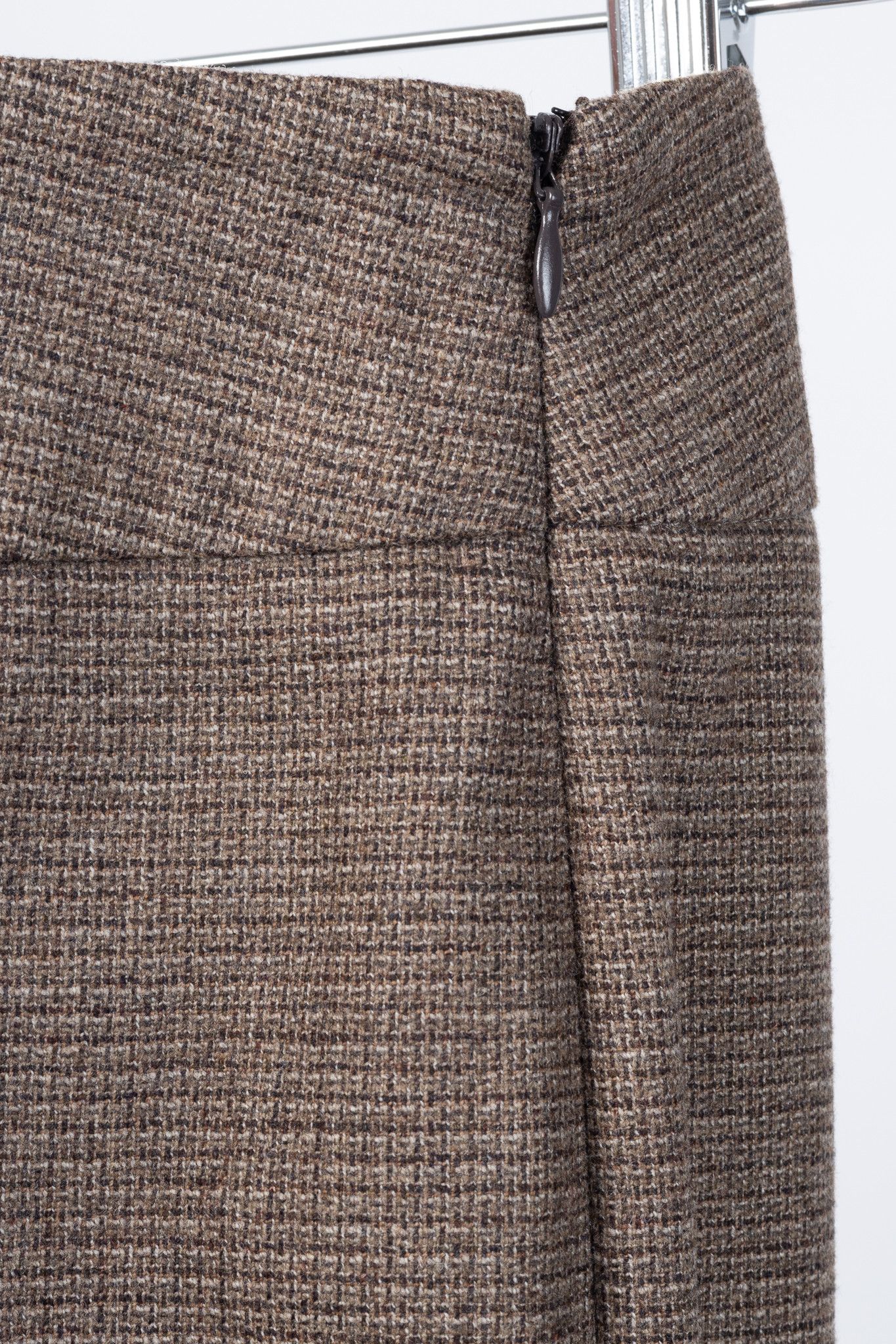 Etro Etro Brown Micro-Plaid Wool-Flannel Straight-Leg Trousers Size 27" / US 4 / IT 40 - 6 Thumbnail