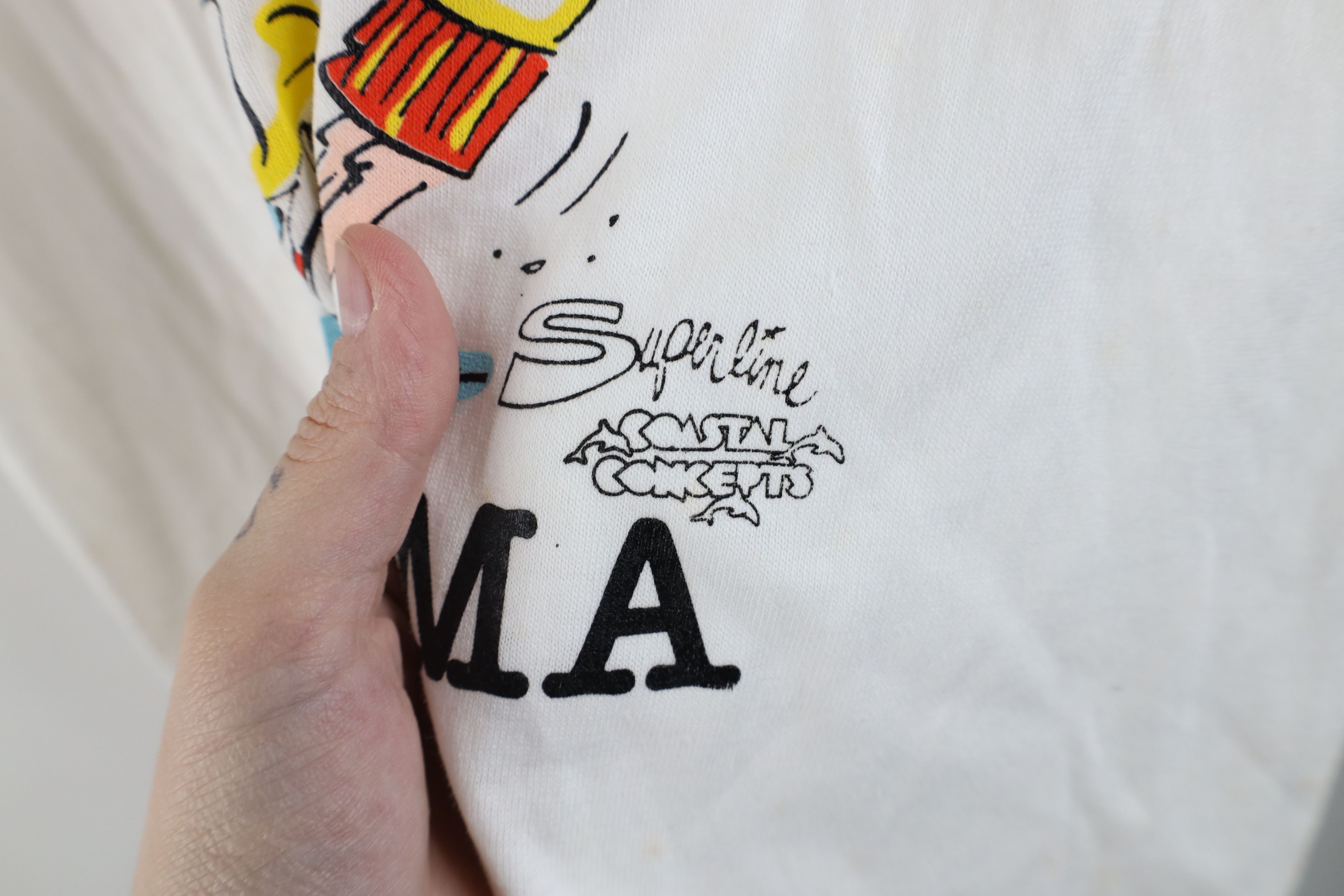 Vintage Deasdtock Vintage 90s Super Grandma Cartoon T-Shirt USA Size L / US 10 / IT 46 - 6 Thumbnail
