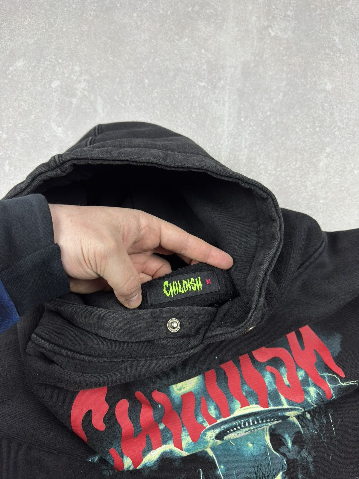 CHILDS Y2k Childish TGF UFO Alien Hoodie Oversized Limited Edition Size US M / EU 48-50 / 2 - 10 Thumbnail