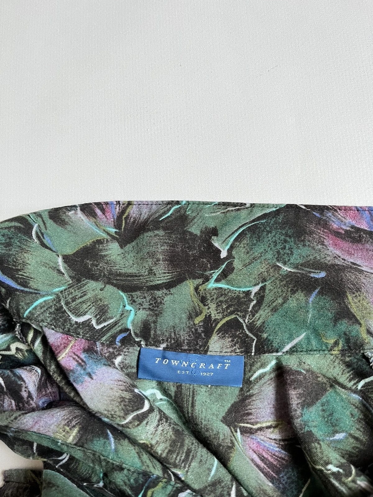 Towncraft Vintage 90s Towncraft Floral Rayon Usa Made Hawaiian Shirt Size US XL / EU 56 / 4 - 3 Thumbnail
