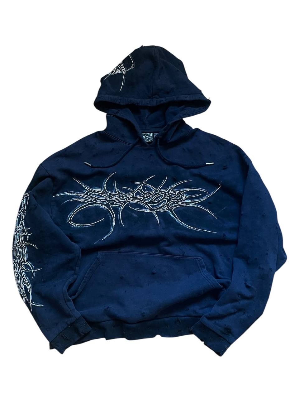 Affliction distressed neotribal cyber vibe hoodie Size US L / EU 52-54 / 3 - 1 Thumbnail
