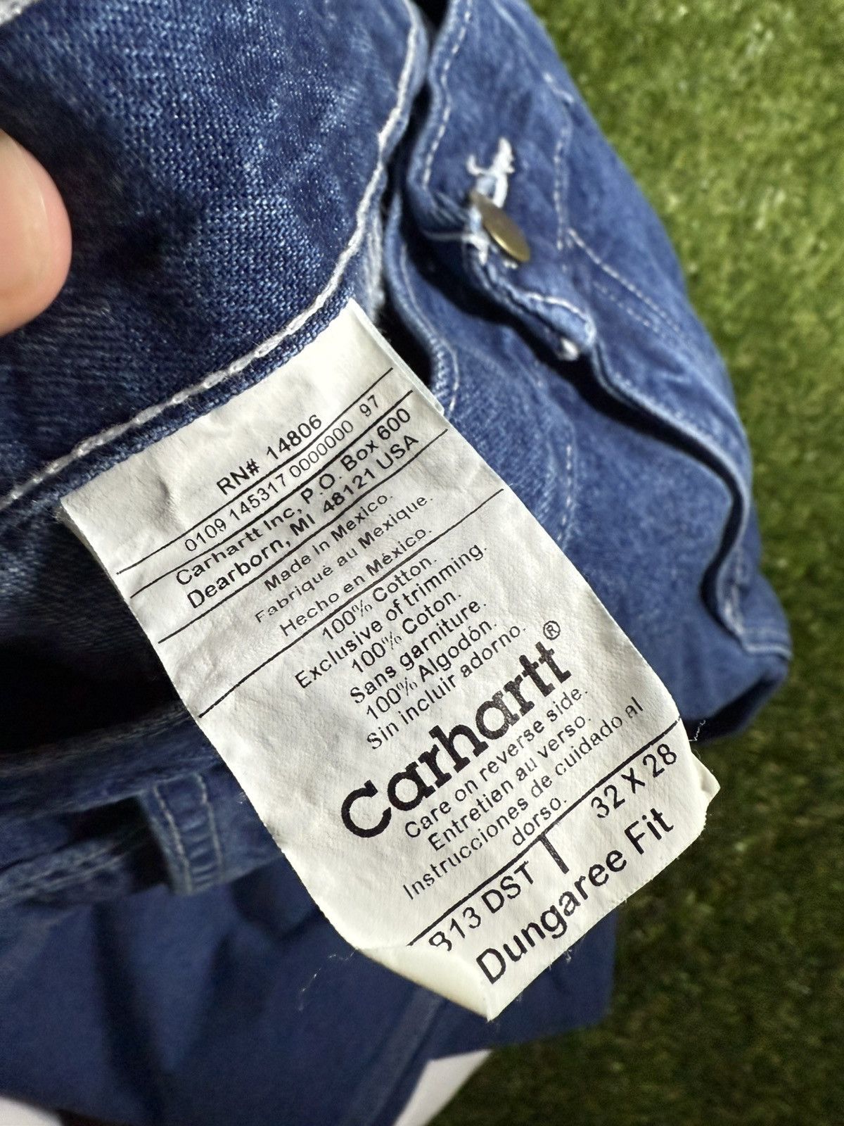 Carhartt Vintage 90s Carhartt Baggy Denim White Stitch Jean Pants Size US 32 / EU 48 - 5 Thumbnail