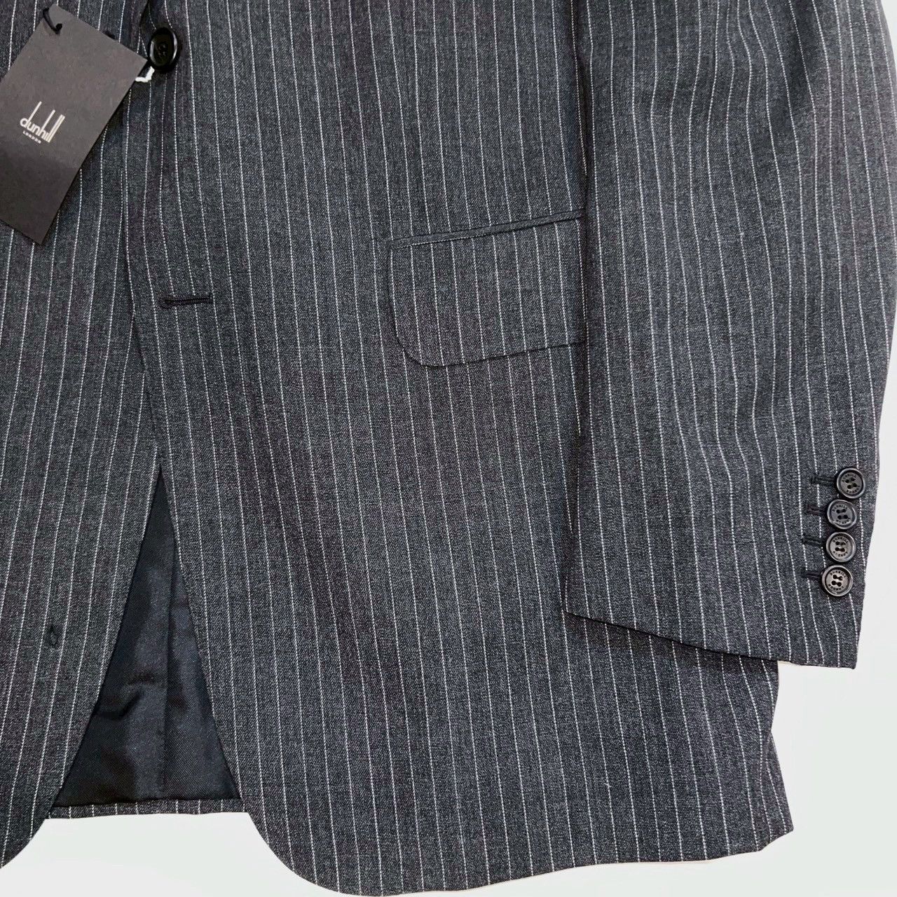 Alfred Dunhill $2700 DUNHIL wool pinstripe jacket gray/white Size 42R - 3 Thumbnail
