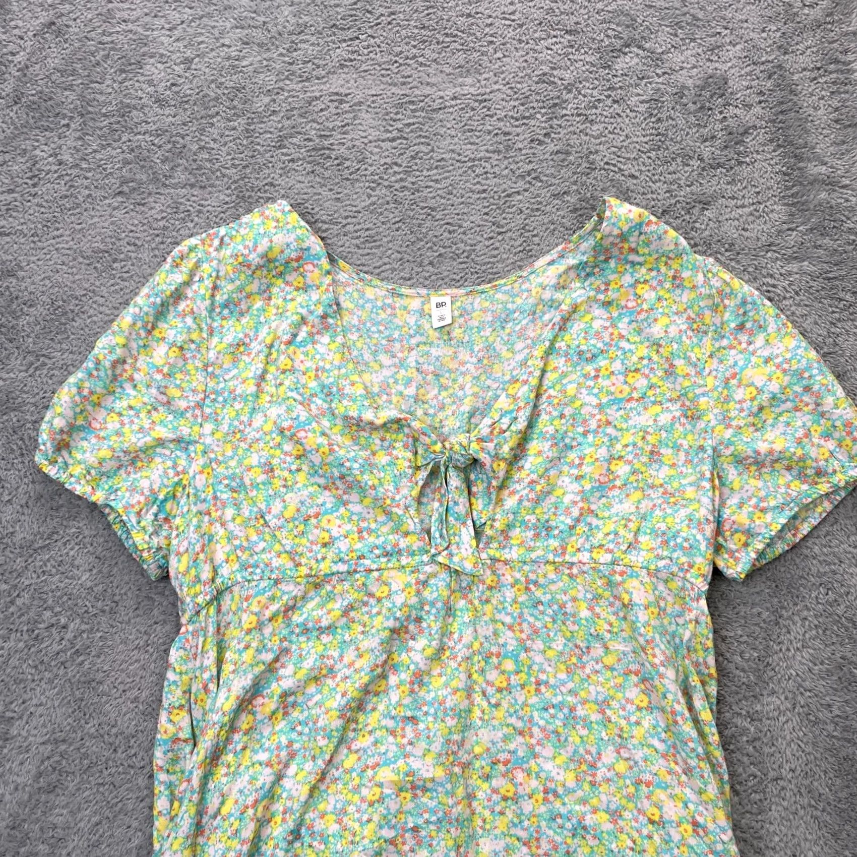 Nordstrom Nordstrom Dress Womens Large Blue BP Mini Maisey Ditsy Floral V Neck Tie Front Size L / US 10 / IT 46 - 5 Thumbnail