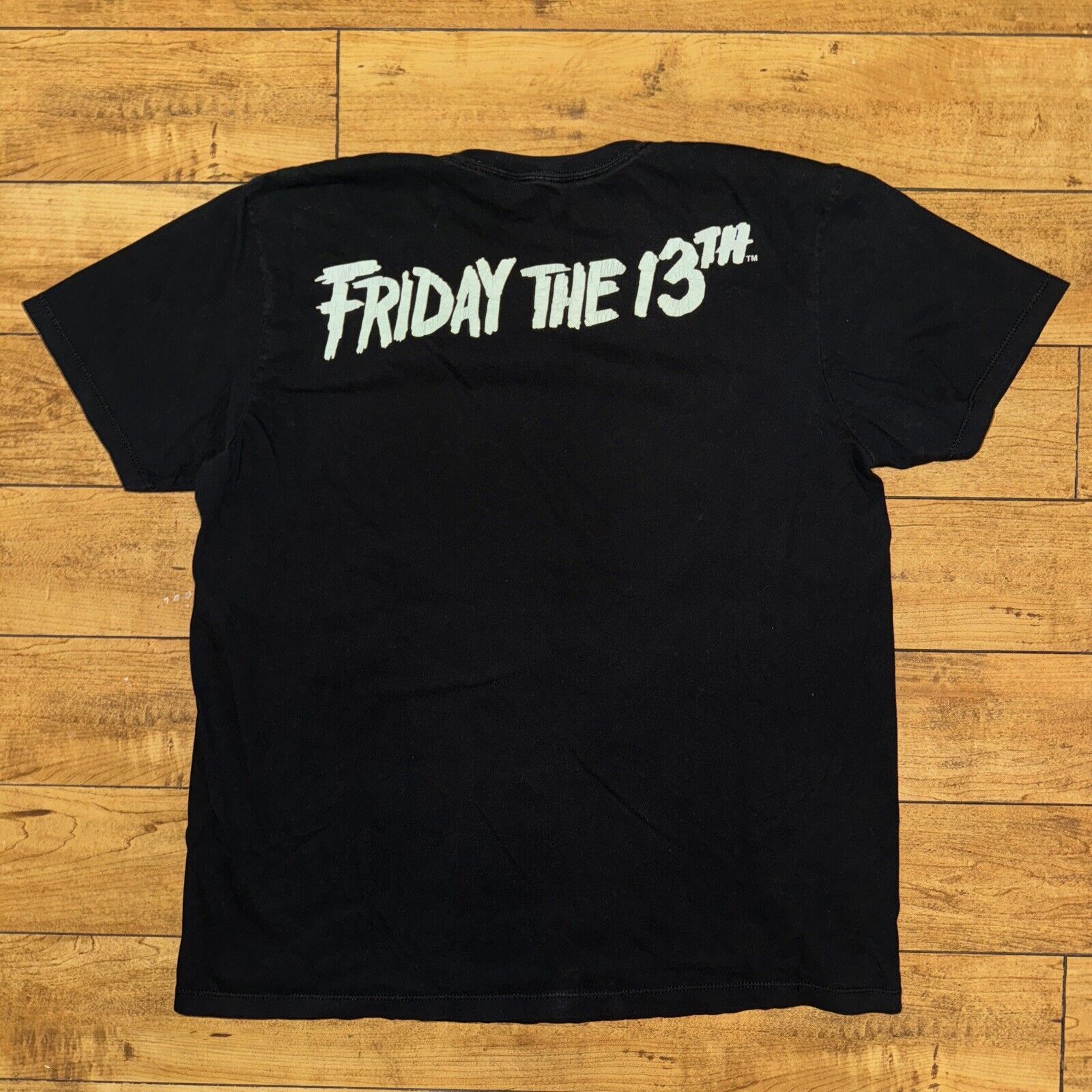 Band Tees × Japanese Brand Friday The 13th Jason Black Out T-Shirt XL 22.5x28 Size US XL / EU 56 / 4 - 4 Thumbnail