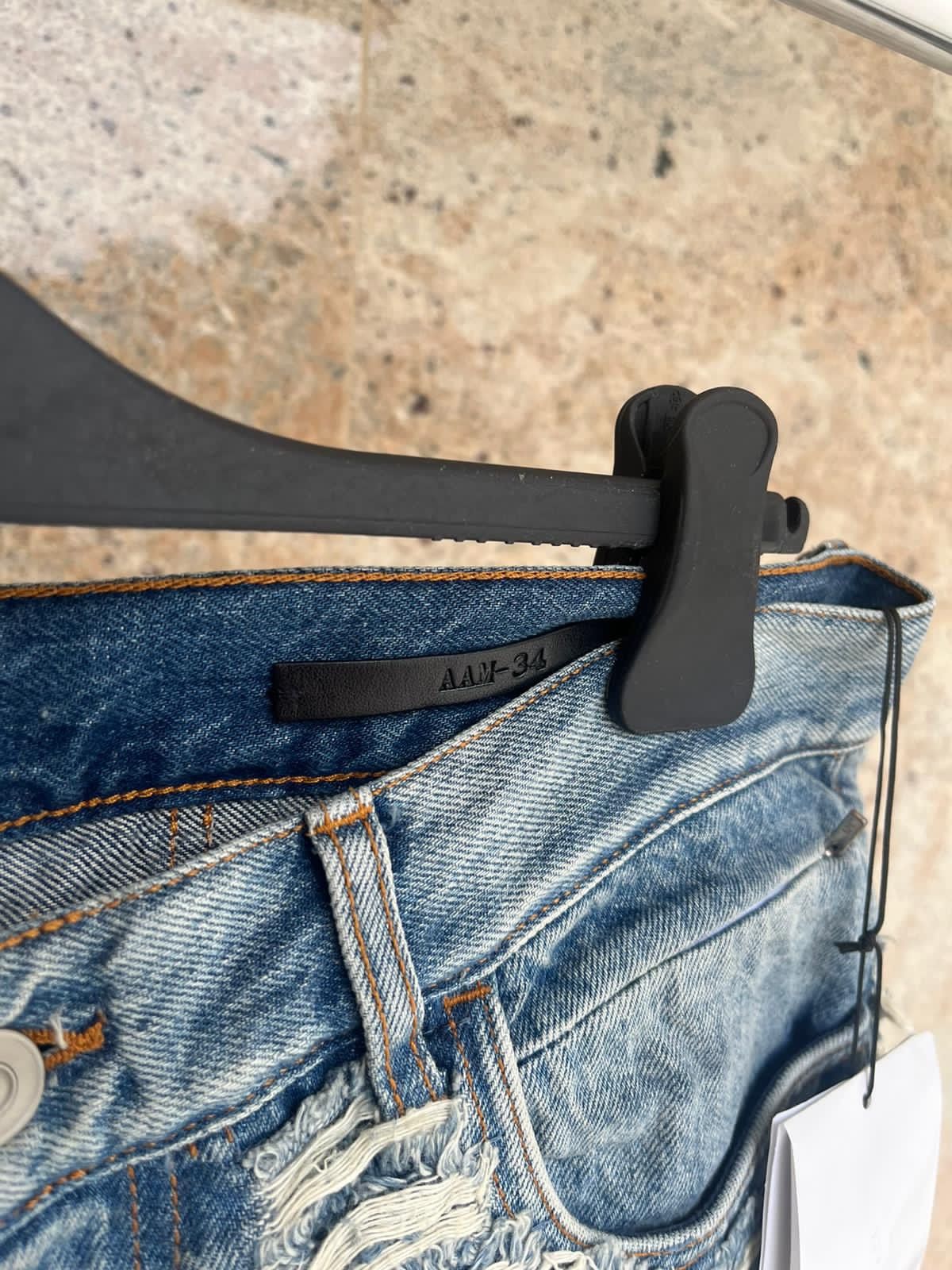 Alyx × Blackmeans 6 Pocket Blackmeans Distressed & Frayed Denim in Blue Size US 36 / EU 52 - 15 Thumbnail