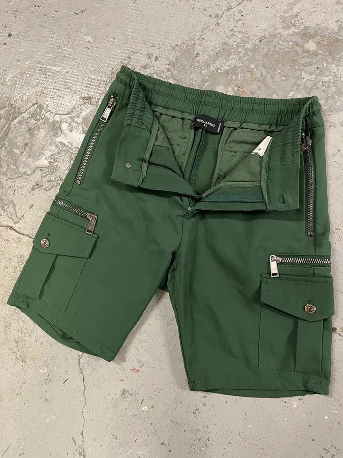 Designer × Dsquared2 × Vintage SS2016 DSquared2 Green Cargo Short Size US 39 - 2 Thumbnail