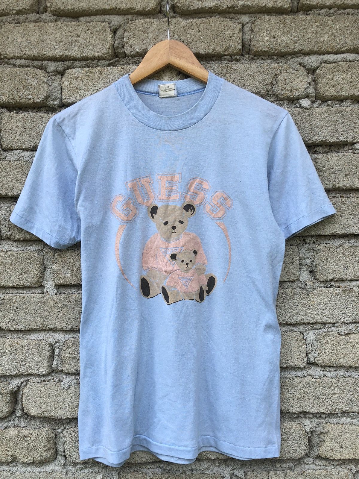 Designer × Guess × Vintage RARE Vintage 80s Guess Bear Tshirt Size US M / EU 48-50 / 2 - 1 Thumbnail