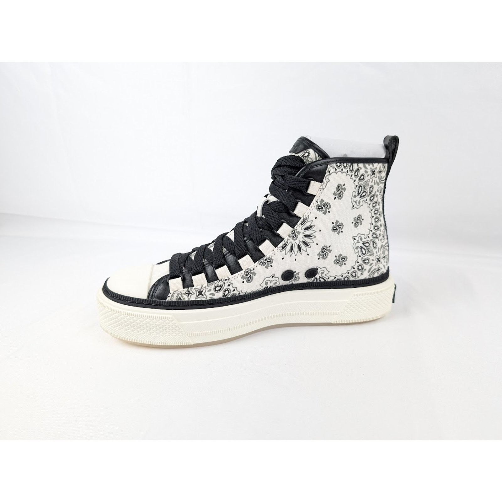 Amiri o1rshd1 Bandana MA Court High Sneakers in White/Black Size US 13 / EU 46 - 9 Thumbnail