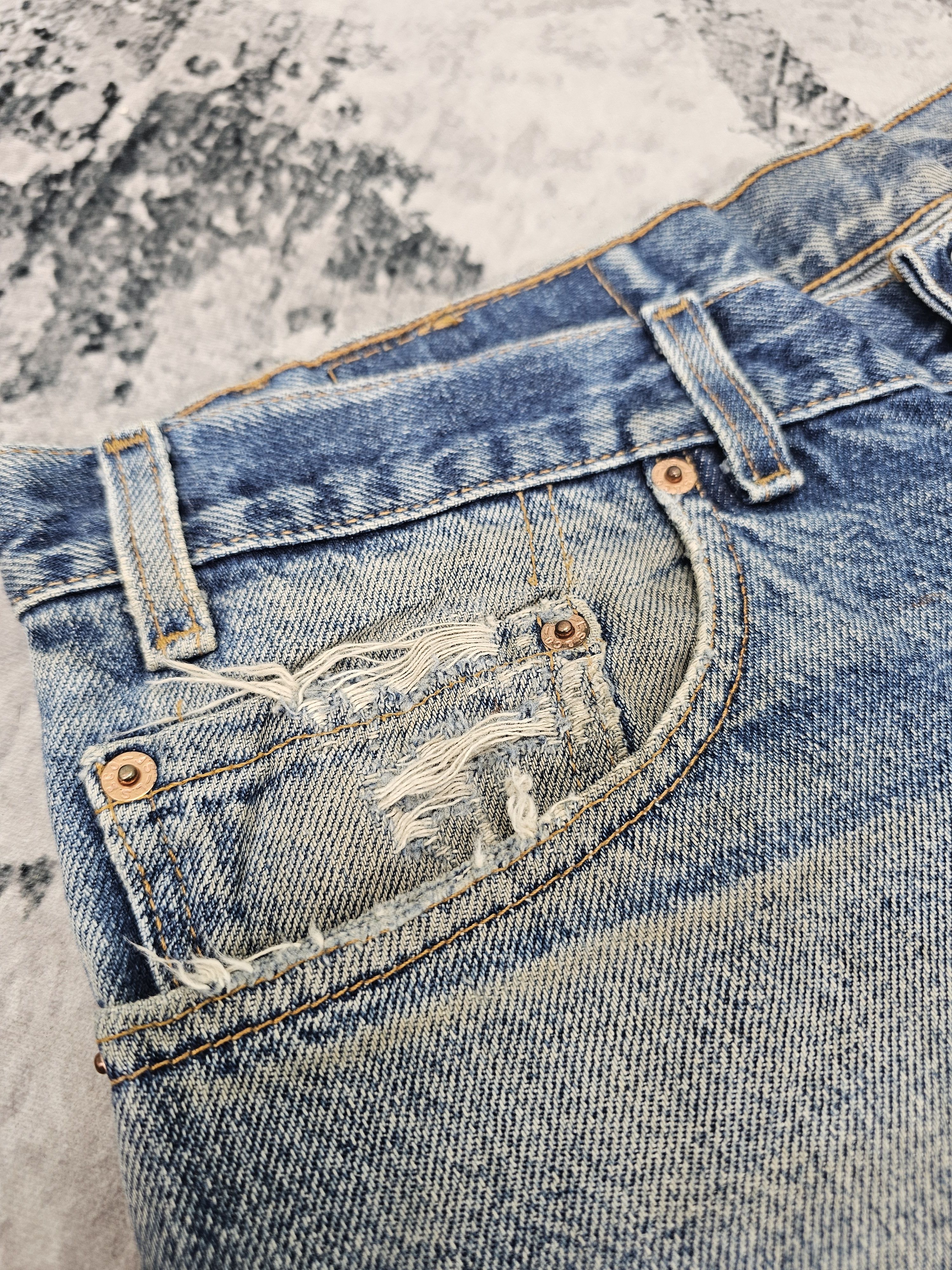 Levi's Vintage Clothing Vtg LEVIS 517 Boot Cut Flare Made In USA Ripped Jeans L0535 Size US 38 / EU 54 - 14 Thumbnail