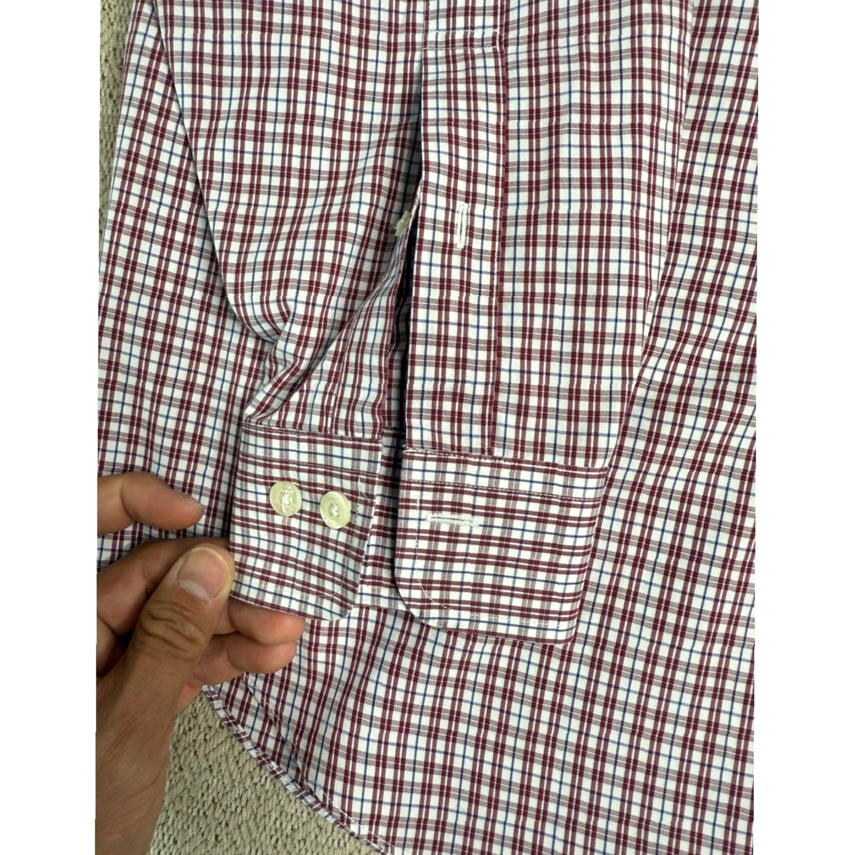 Brooks Brothers VINTAGE Brooks Brothers Mens Dress Shirt Long Sleeve Plaid Checkered Traditional Large Size 42R - 5 Thumbnail