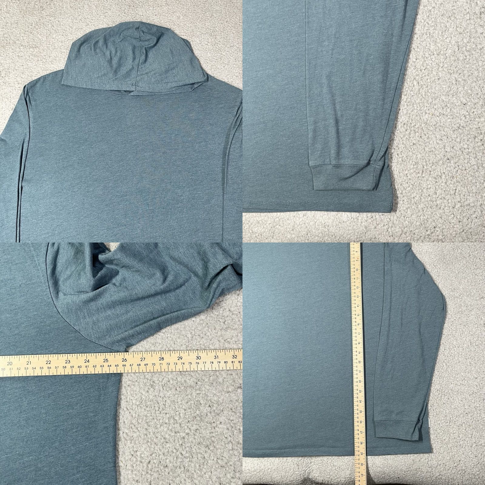 Vintage Soft Serve Hoodie Womens 2XL Blue Cloud Cotton Sweatshirt Pullover Stretch Size XXL / US 16-18 / IT 52-54 - 9 Thumbnail