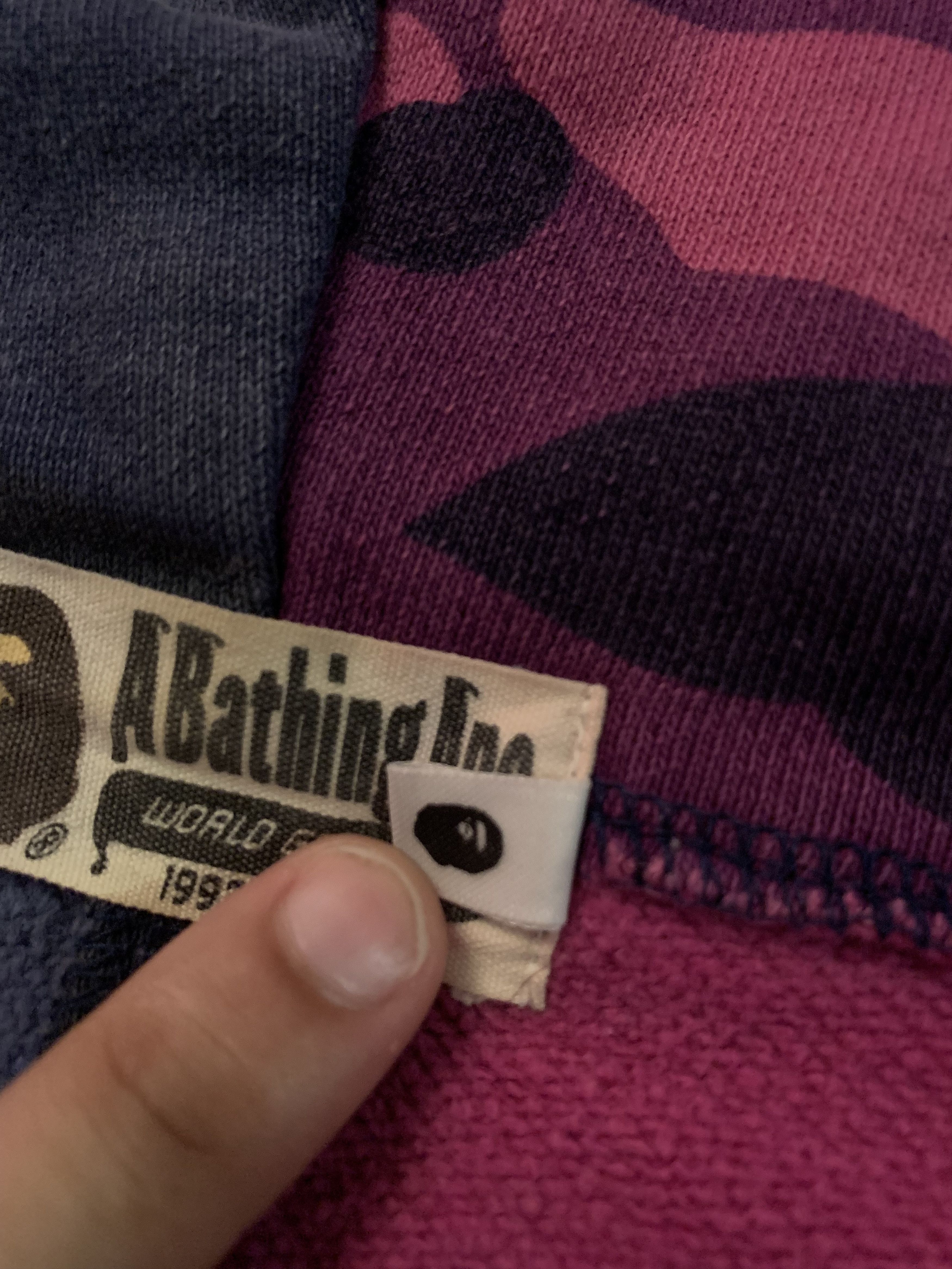 Bape Bape Split Shark Hoodie Blue/Purple Camo Size US L / EU 52-54 / 3 - 5 Thumbnail
