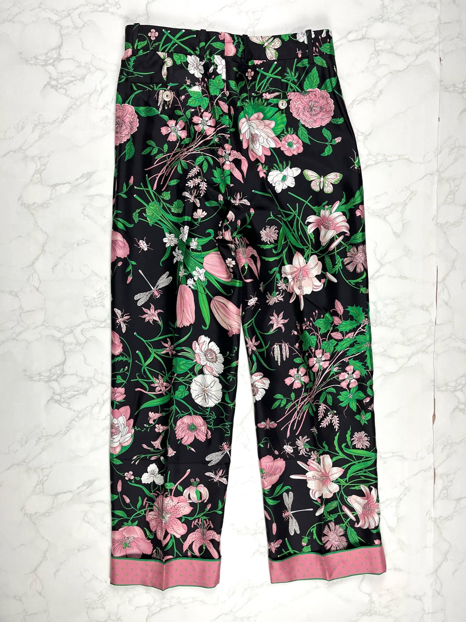 Gucci 🔥75% OFF🔥 [SALE] Gucci Floral Print Silk Palazzo Pants Size 28" / US 6 / IT 42 - 19 Thumbnail
