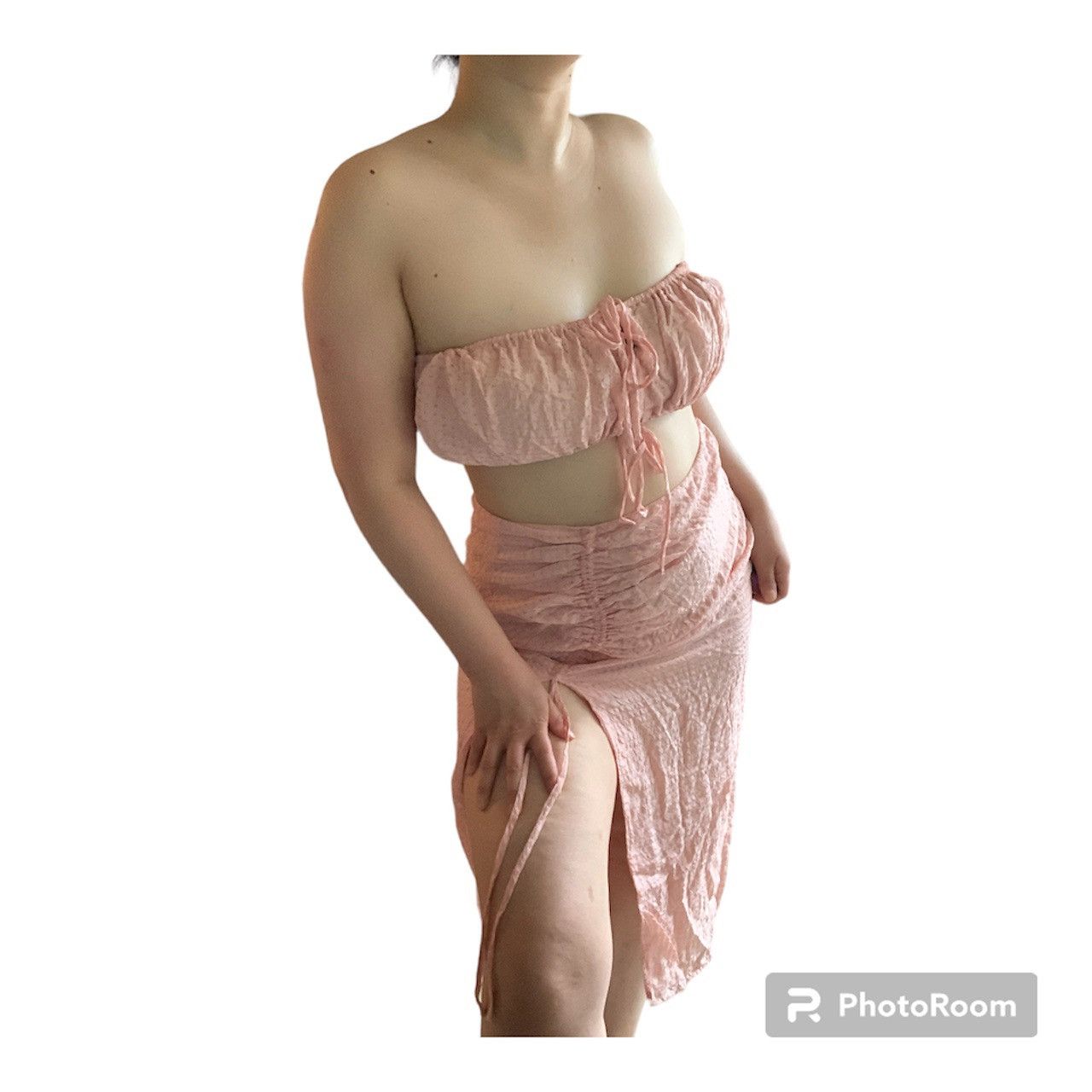 Designer Majorelle Two-Piece Bandeau & Slit Skirt Set Size M / US 6-8 / IT 42-44 - 3 Thumbnail