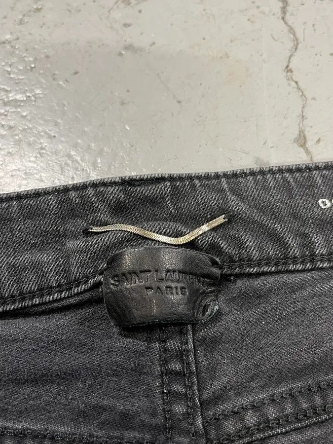 Saint Laurent Paris SS2018 Saint Laurent Slim Grey Denim Jeans Size 26" / US 2 / IT 38 - 11 Thumbnail