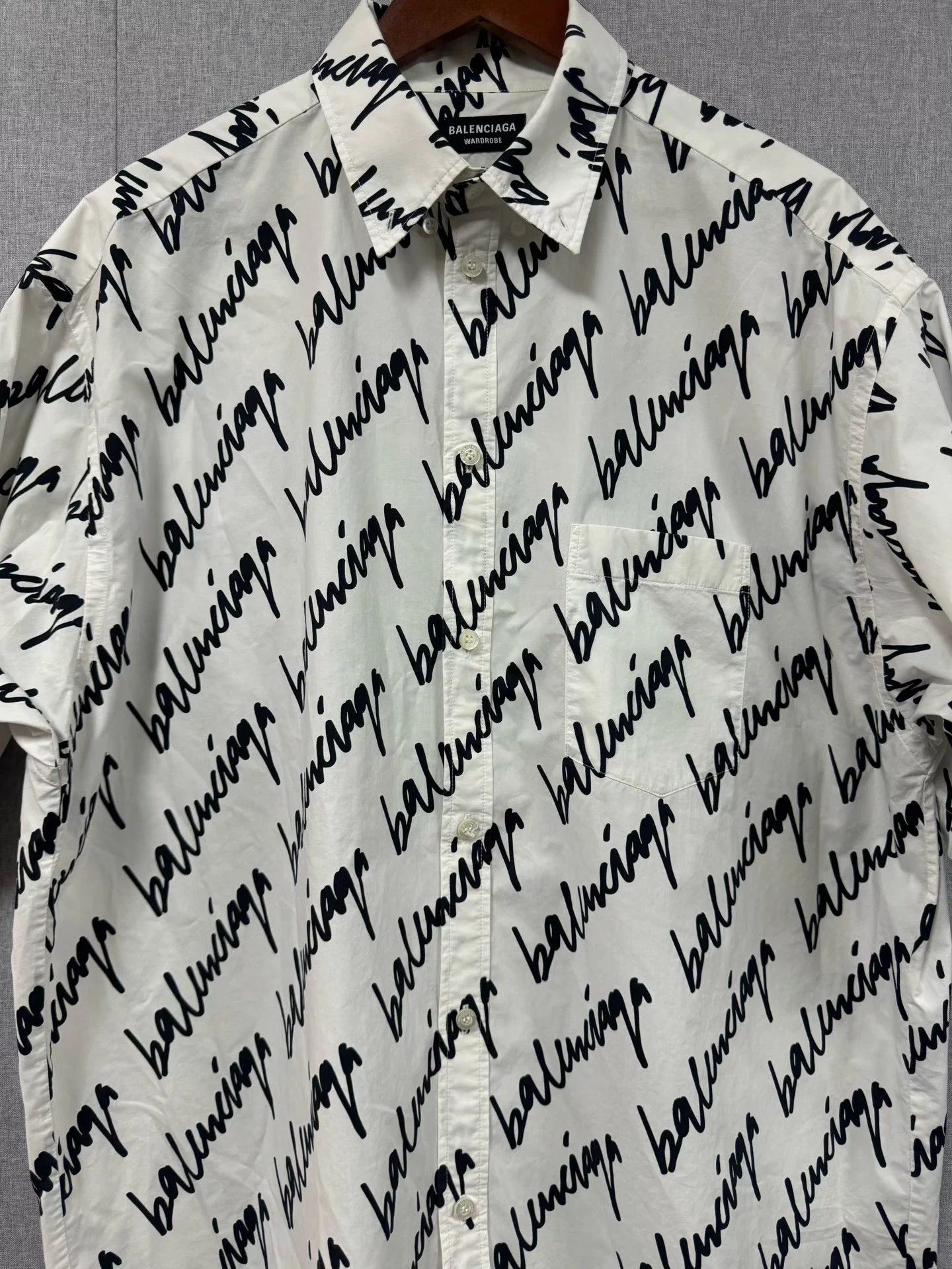 Balenciaga Balenciaga AOP Logo B&W Shirt oversize 39 like new Size US XXS / EU 40 - 3 Thumbnail