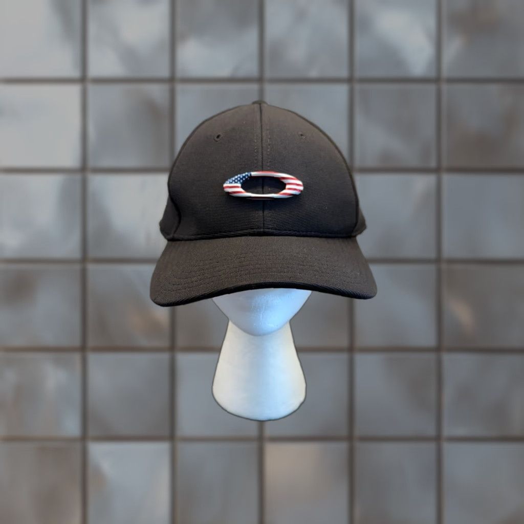 Oakley Oakley Hat Cap Mens L Black Fitted Flex Classic Low Baseball Twill USA Logo Mens Size ONE SIZE - 1 Thumbnail