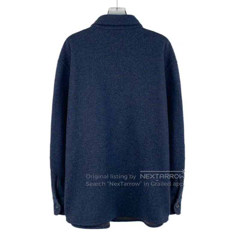 Loro Piana Loro Piana Dark Blue Cashmere Collared Single-breasted Lon Size US XXL / EU 58 / 5 - 2 Thumbnail