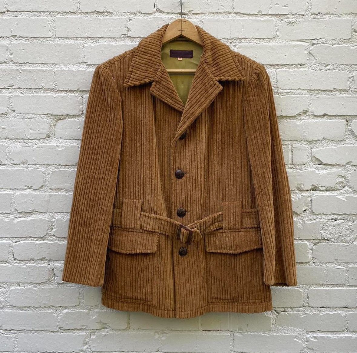 Vintage Vintage 1950s Corduroy Belted Jacket Size US M / EU 48-50 / 2 - 1 Thumbnail