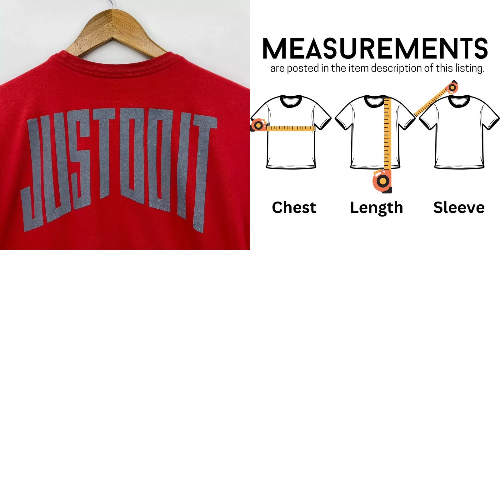 Nike Nike Just Do It T-Shirt Men's XL Red Double Sided Logo Short Sleeve Crew Neck Size US XL / EU 56 / 4 - 9 Thumbnail