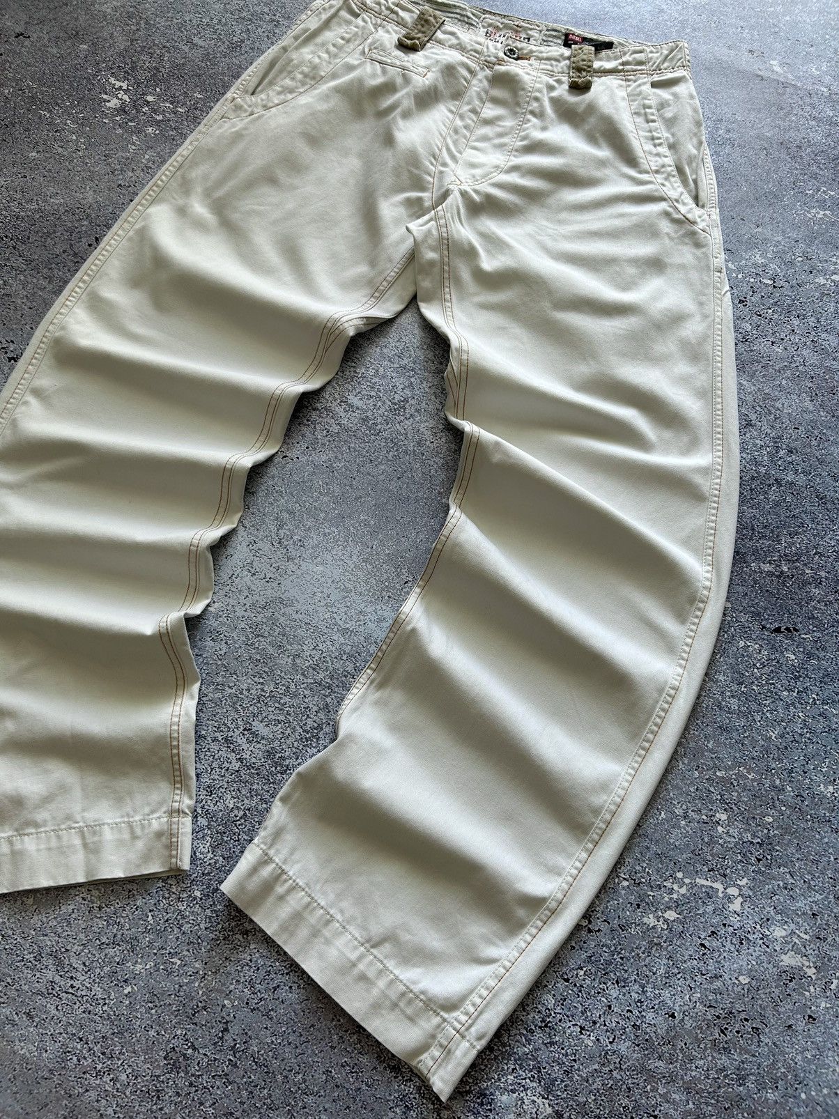 Diesel Vintage Diesel Pants White Japanese Y2K 00’s Rap Size US 31 - 7 Thumbnail
