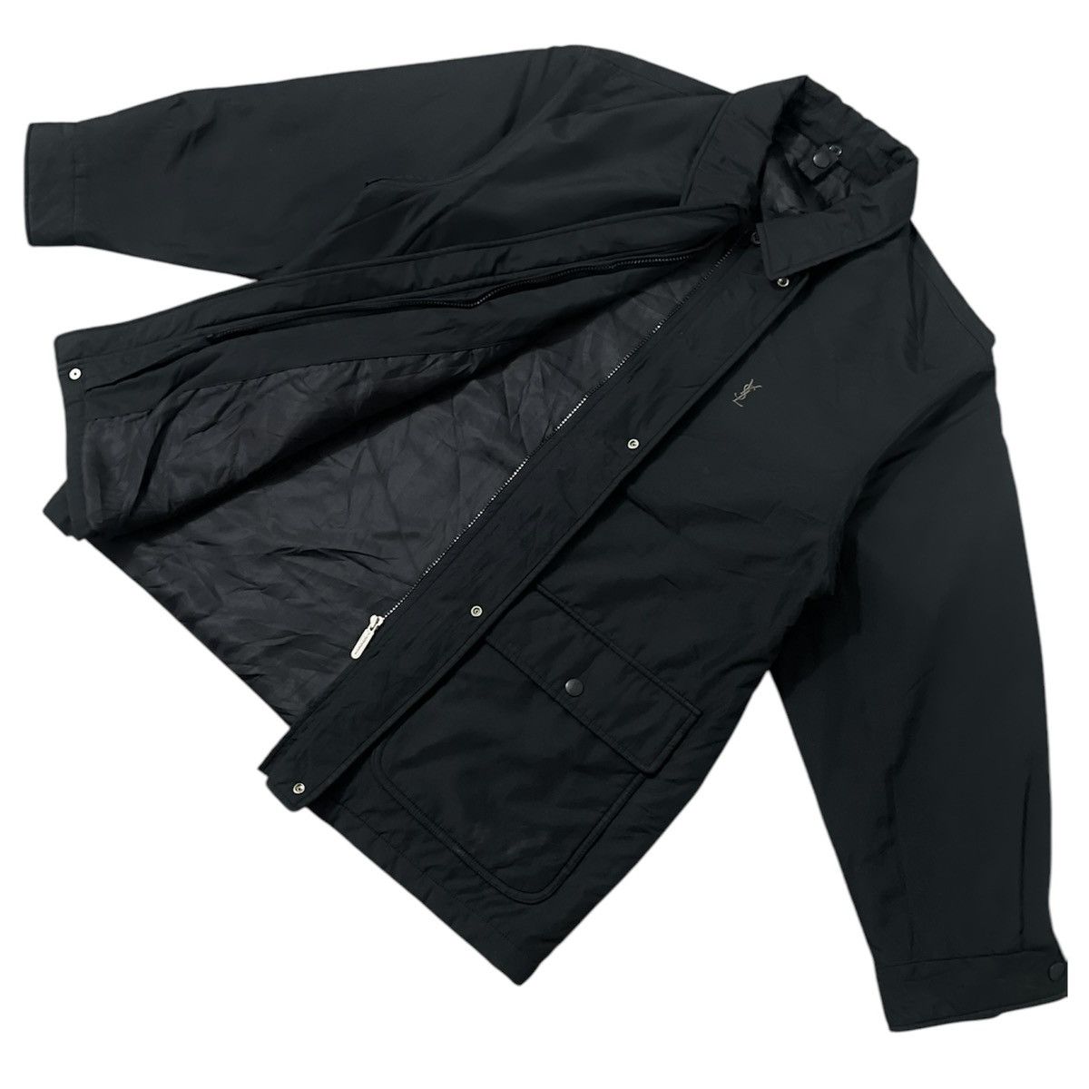 Yves Saint Laurent Vintage YSL Yves Saint Laurent Parka Big Logo Jacket Size US L / EU 52-54 / 3 - 2 Thumbnail