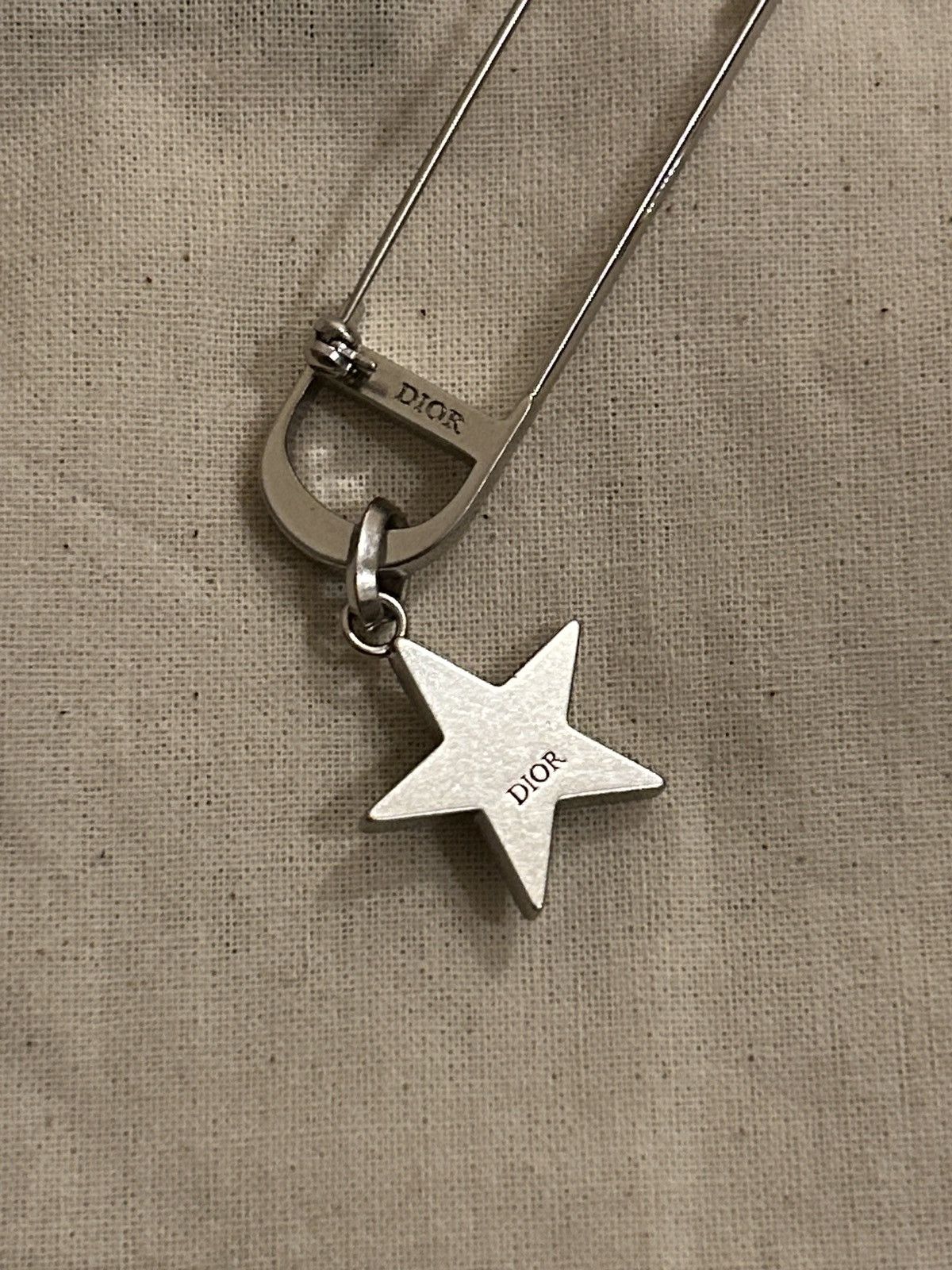 Dior Dior CD Icon Brooch Silver-Finish Brass With Brown Resin Size ONE SIZE - 4 Thumbnail