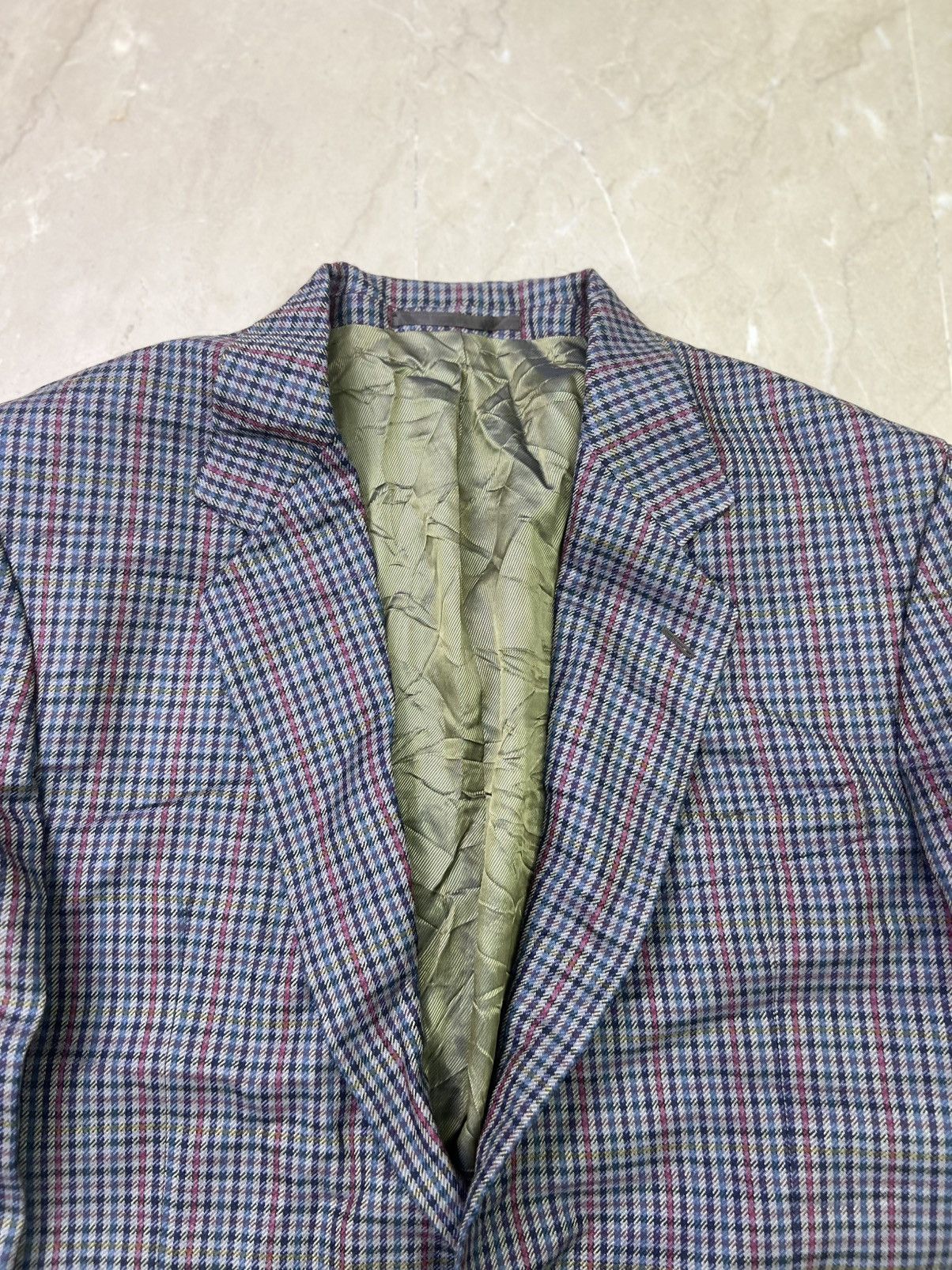 Other Vintage Mark Astor Pure New Wool Check Tweed Blazer Window Size 44R - 2 Thumbnail
