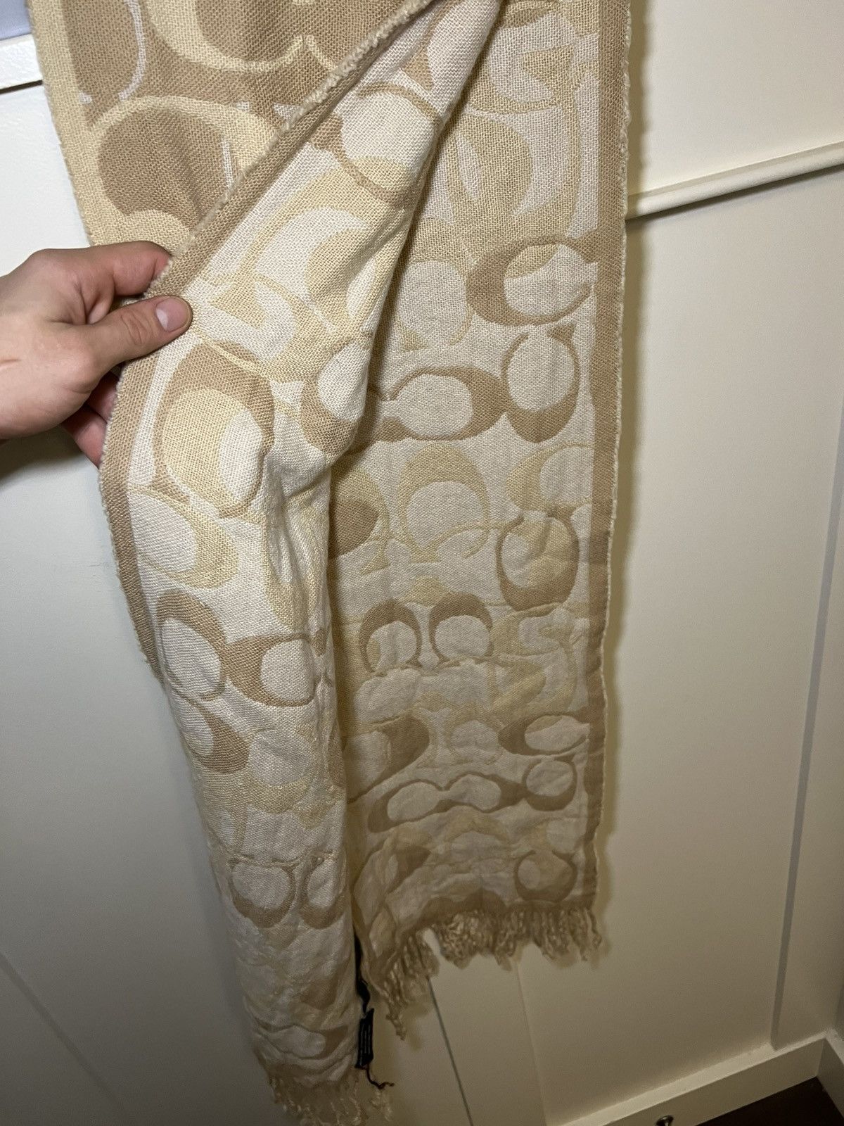 Coach Vintage Coach reversible monogram wool scarf Size ONE SIZE - 6 Thumbnail