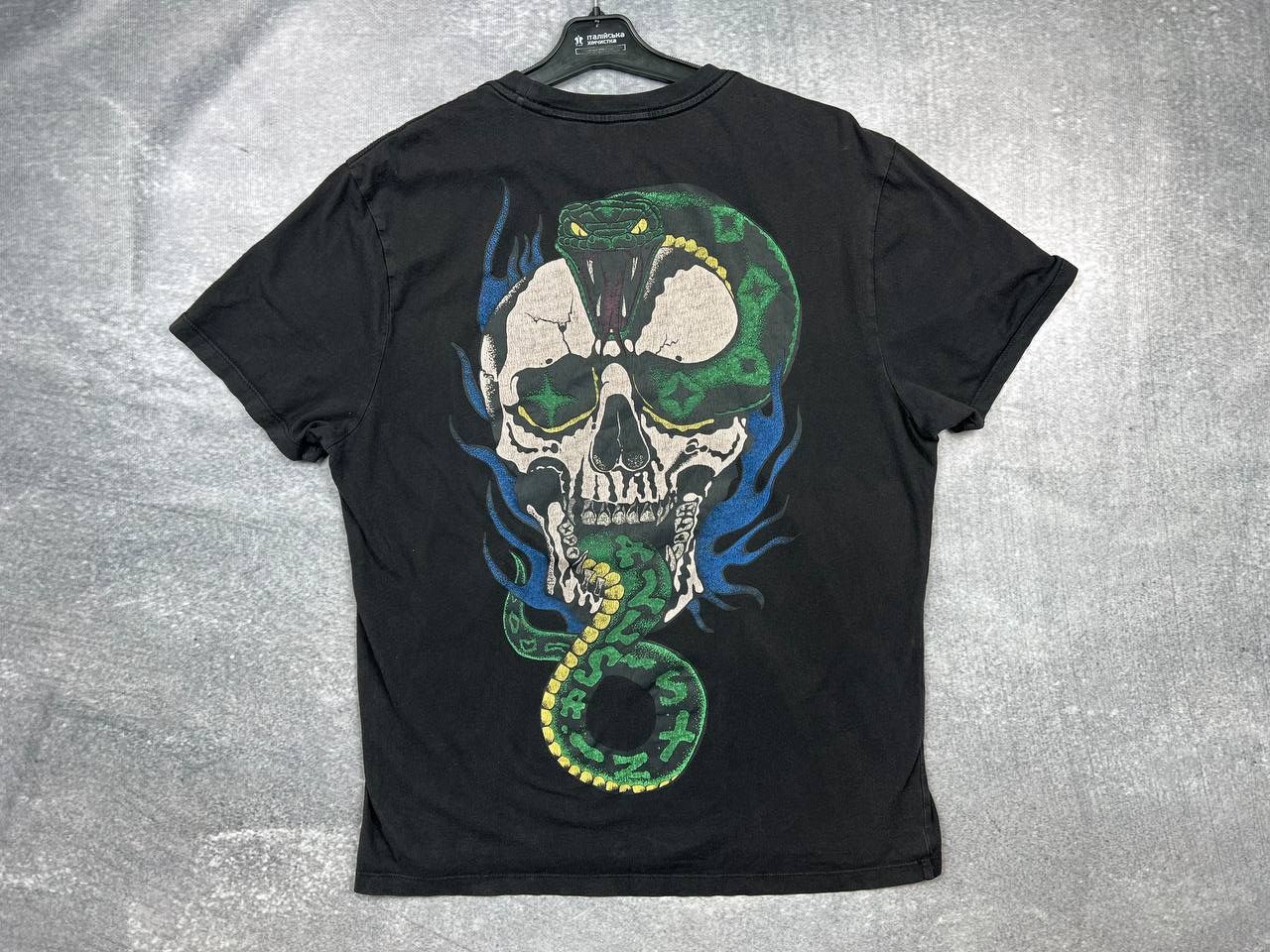 Allsaints × Japanese Brand AllSaints Adder t-shirt in washed black with back print Size US S / EU 44-46 / 1 - 6 Thumbnail