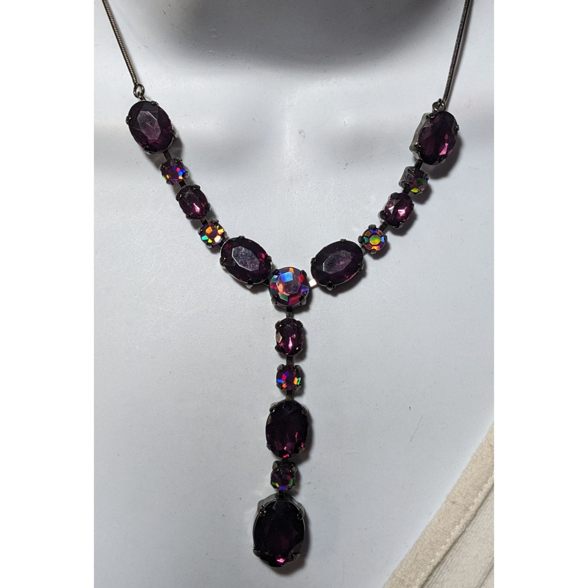 Other Vintage Y2K Prismatic Purple Wet Seal Y Necklace Size ONE SIZE - 6 Thumbnail