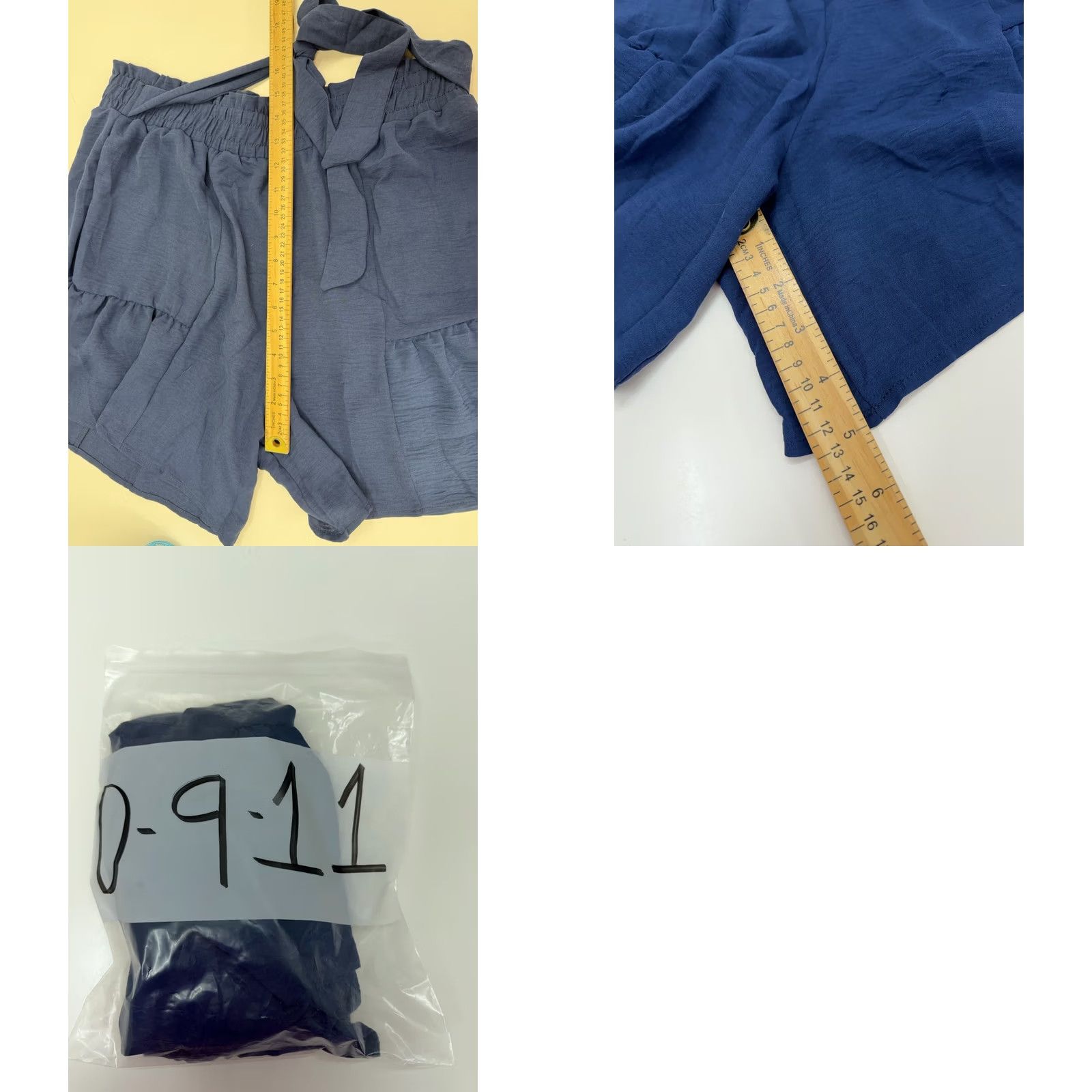Vintage Hey Moments Womens Shorts XL Blue Ruffled Shorts NWT You Style Paperbag Summer Casual Size 40" / US 18 - 9 Thumbnail