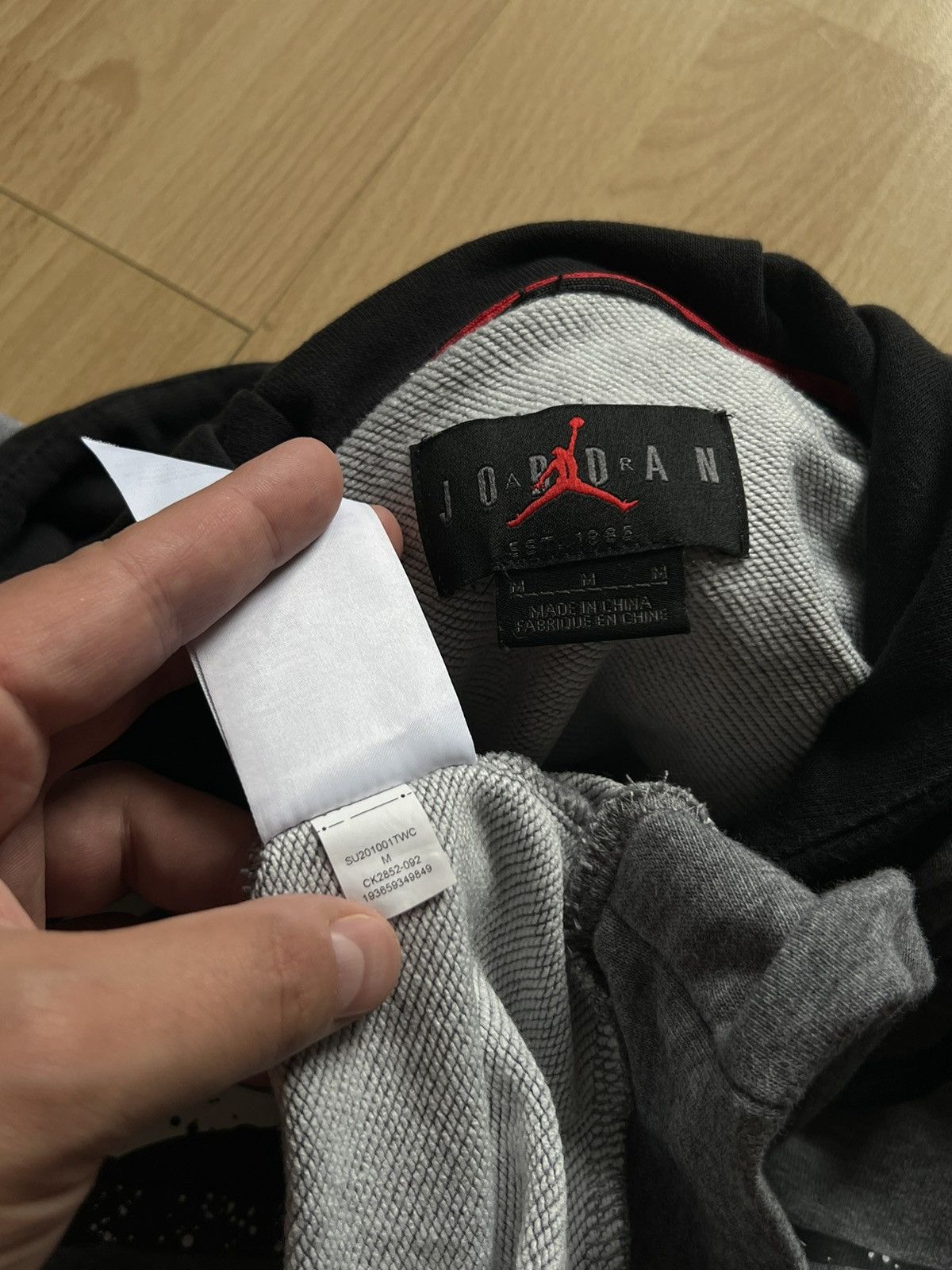 Jordan Brand Grey Jordan Big Logo Hoodie Size US M / EU 48-50 / 2 - 8 Thumbnail