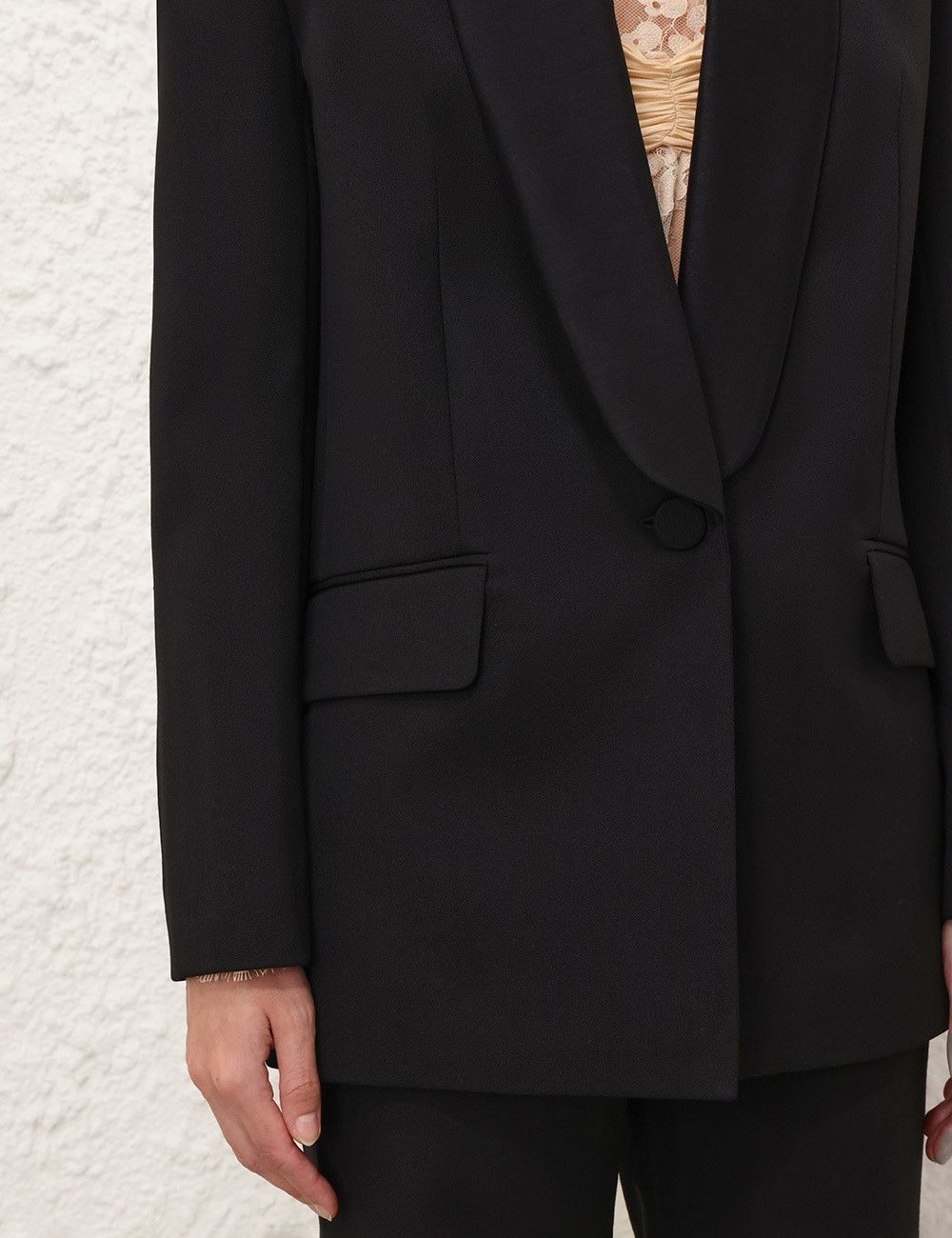 Zimmermann oc11z0725 Illustration Shawl Tux Jacket in Black Size L / US 10 / IT 46 - 5 Thumbnail