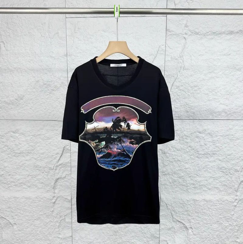 Givenchy Givenchy Black Cotton T-Shirt for Women 0089 Size XXL / US 16-18 / IT 52-54 - 1 Thumbnail