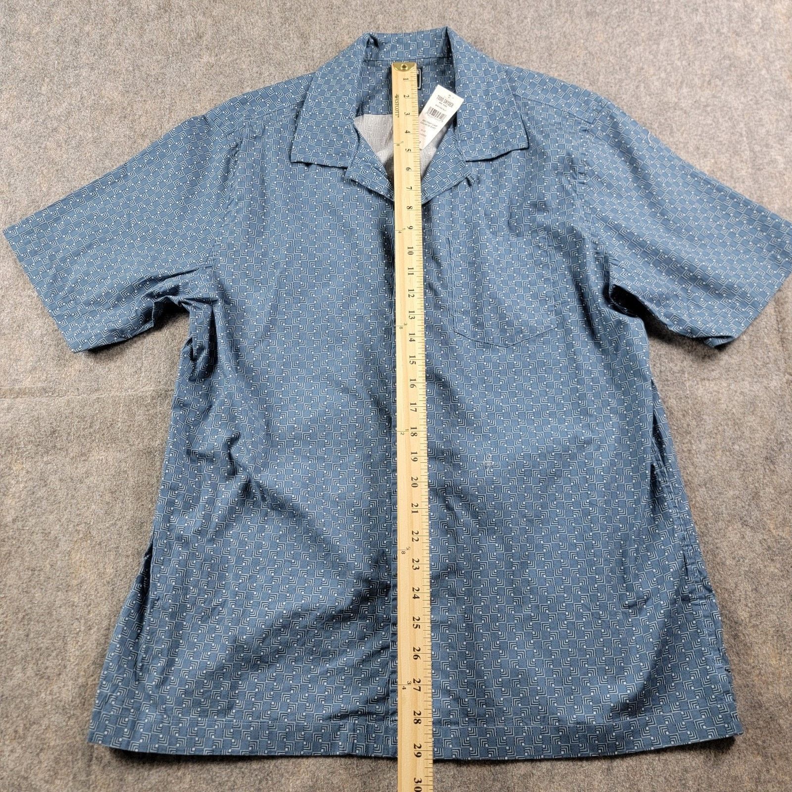 Todd Snyder Todd Snyder Square Geo Camp Collar Button Down Shirt NWT Size US L / EU 52-54 / 3 - 5 Thumbnail