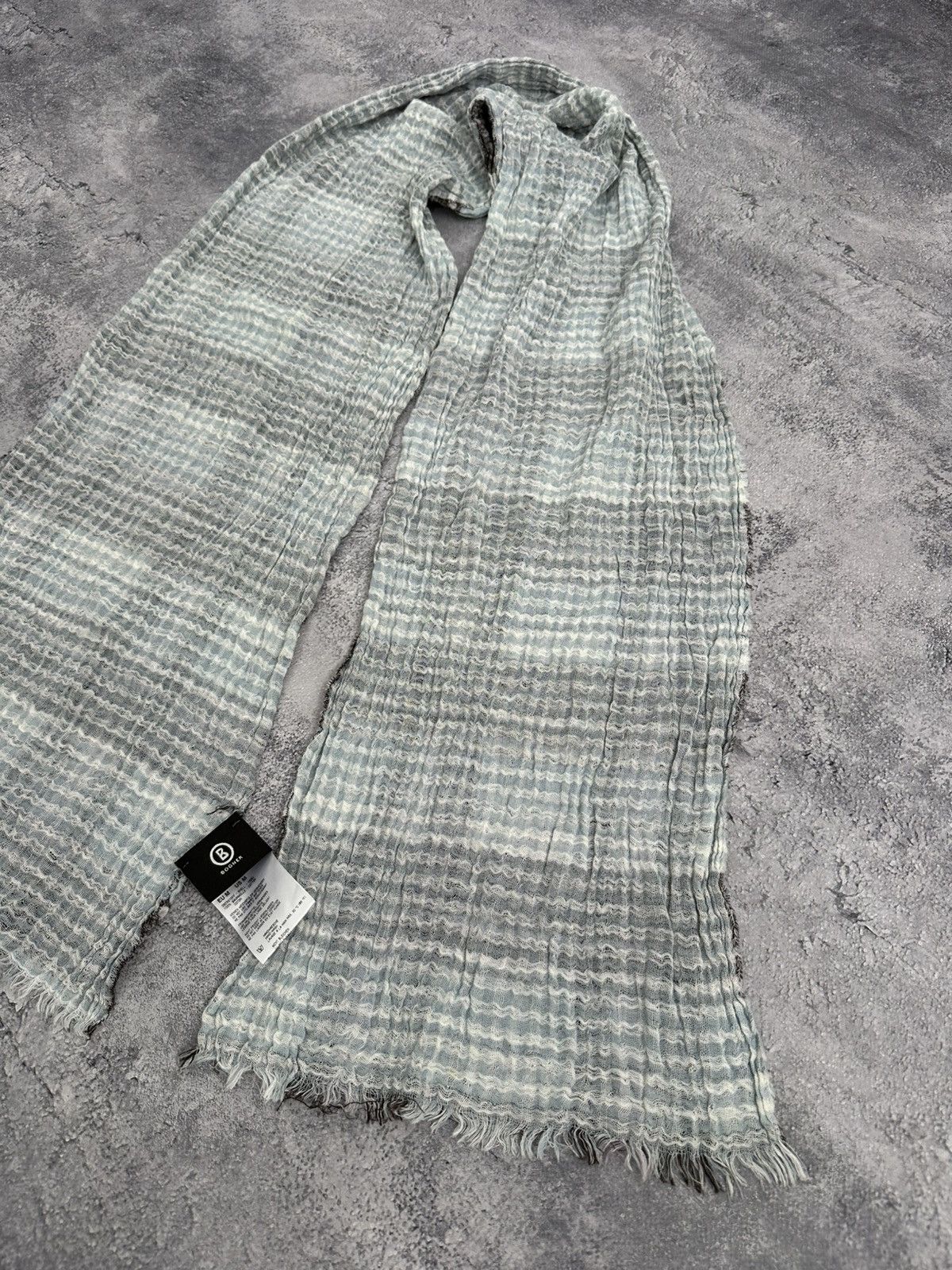 Bogner Bogner Checkered Scarf Muffler Neckwear Luxury Made in Italy Size ONE SIZE - 14 Thumbnail