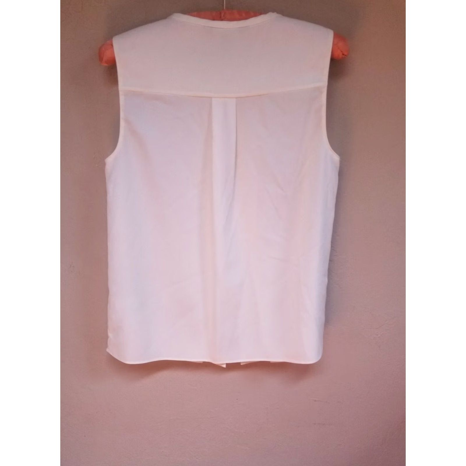 Ellen Tracy Ellen Tracy Petite Blouse Womens PXS Sleeveless Pleat Front Keyhole White Size XS / US 0-2 / IT 36-38 - 2 Thumbnail