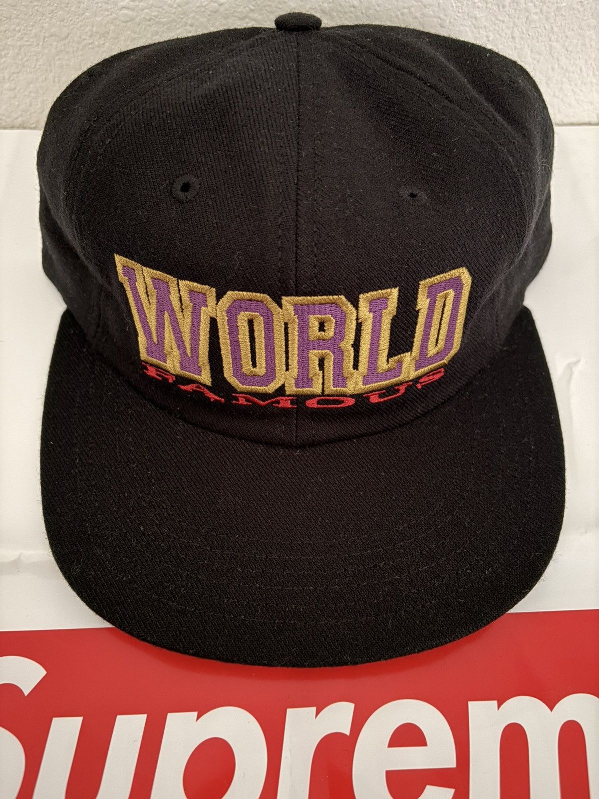 Supreme Supreme World Famous cap Black Size ONE SIZE - 2 Thumbnail