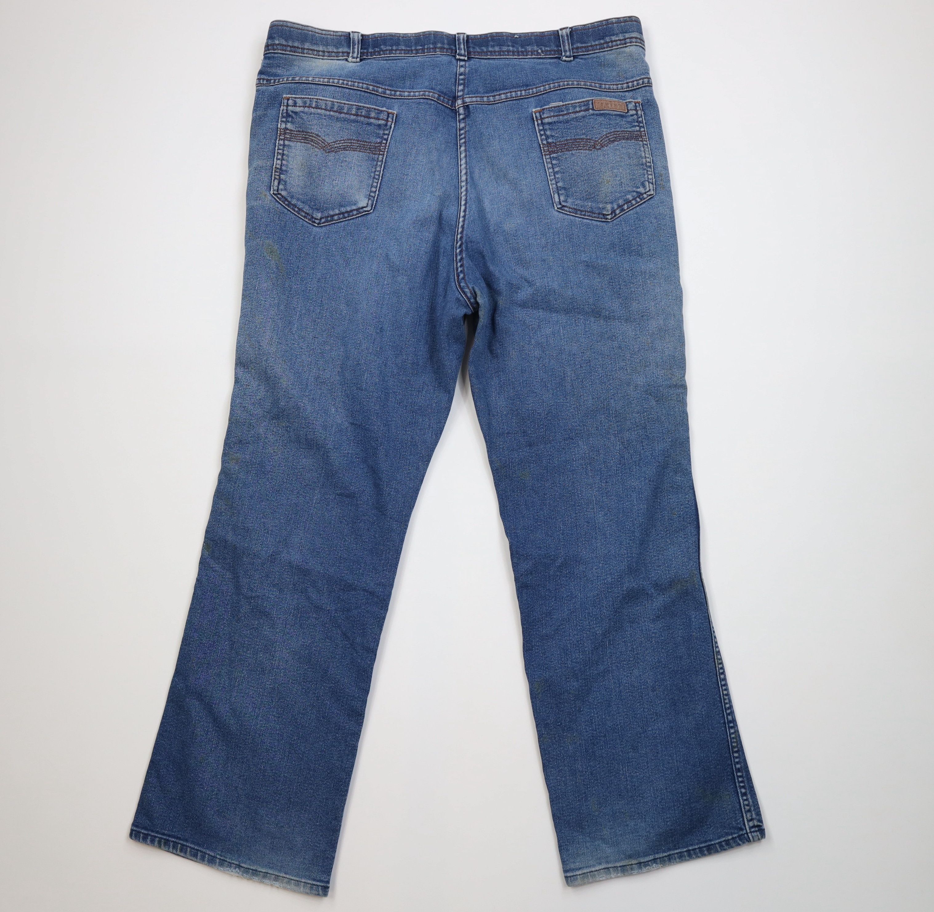 Vintage Vintage 70s Streetwear Flared Wide Leg Denim Jeans Blue USA Size US 40 / EU 56 - 11 Thumbnail