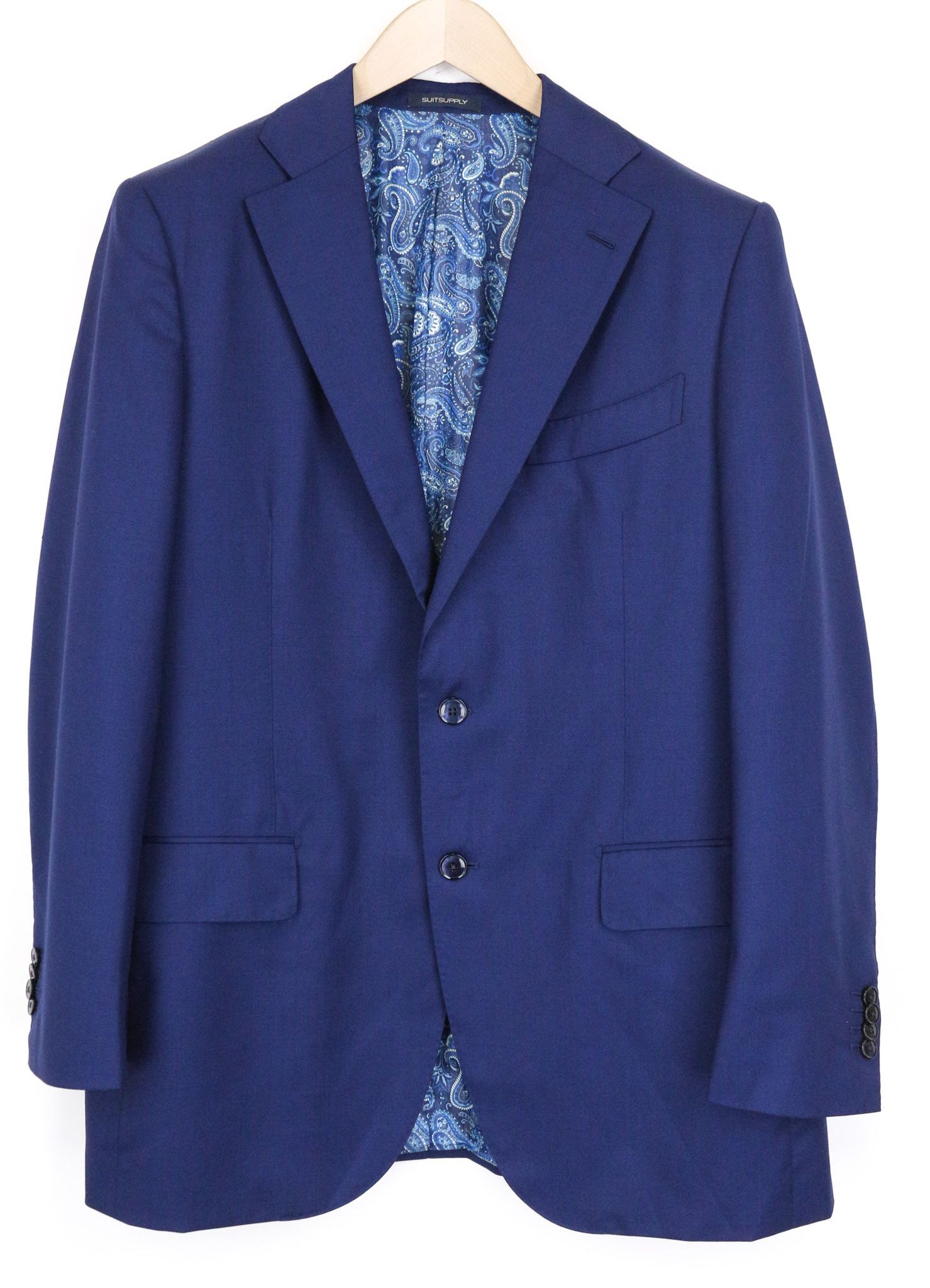 Suitsupply LA SPALLA UK42R Blue Wool Waistcoat Suit 76135 Size 42R - 2 Thumbnail