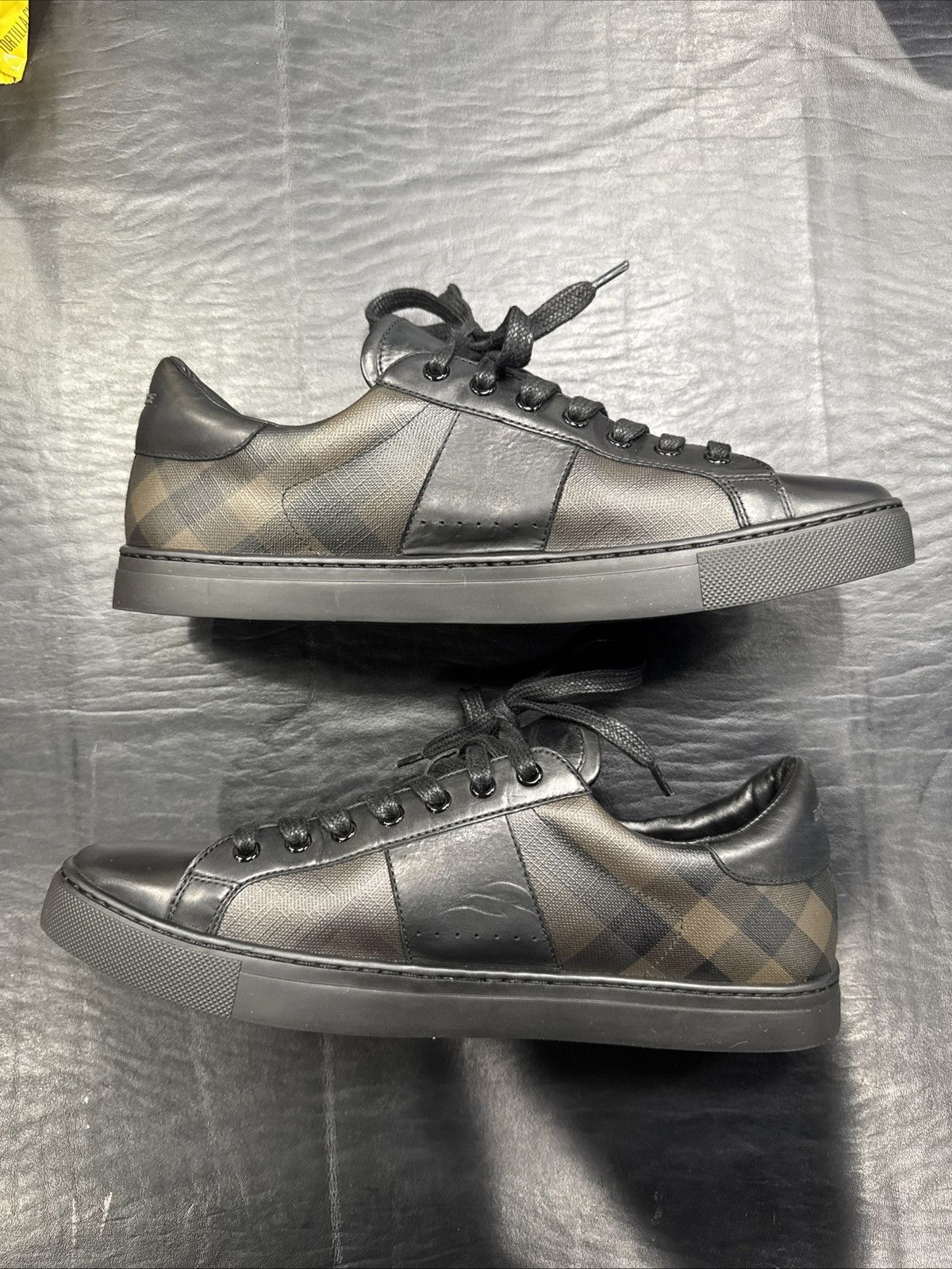 Burberry Burberry Ritson Check Leather Sneakers Size US 12 / EU 45 - 2 Thumbnail