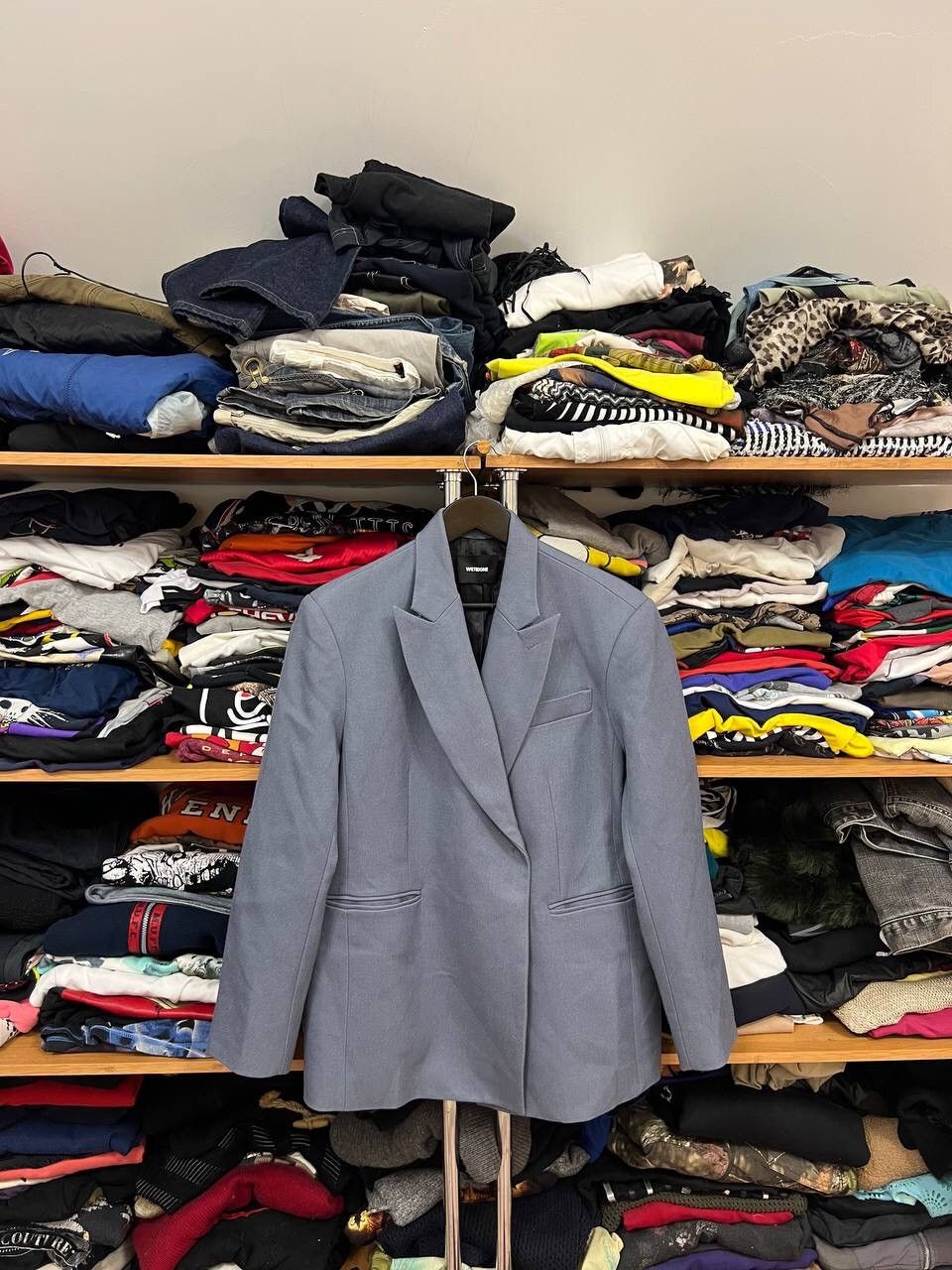 WE11DONE We11done Double Breasted Sky Blue South Korean Brand blazer Size 38L - 2 Thumbnail