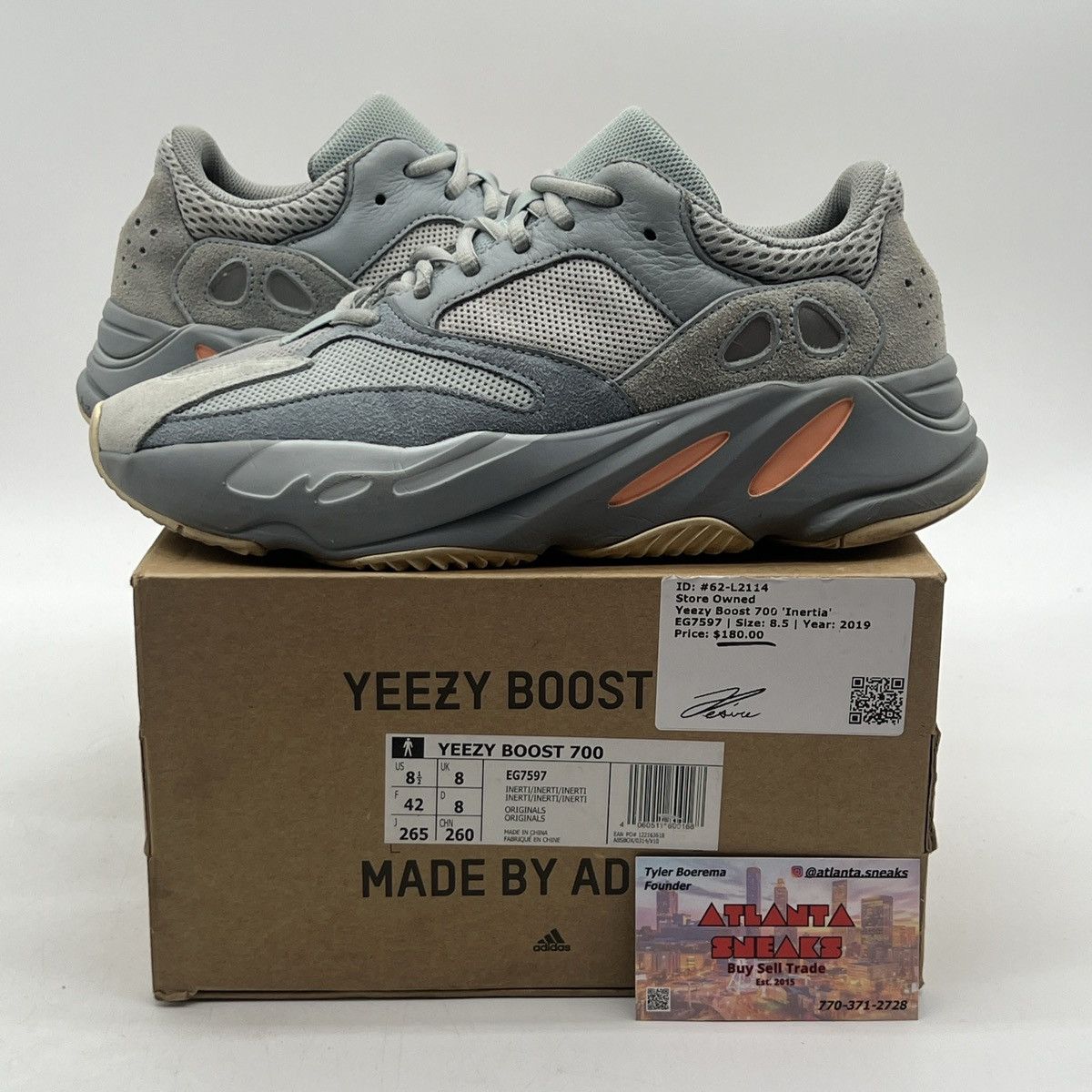 Adidas Yeezy boost 700 inertia Size US 8.5 / EU 41-42 - 1 Thumbnail