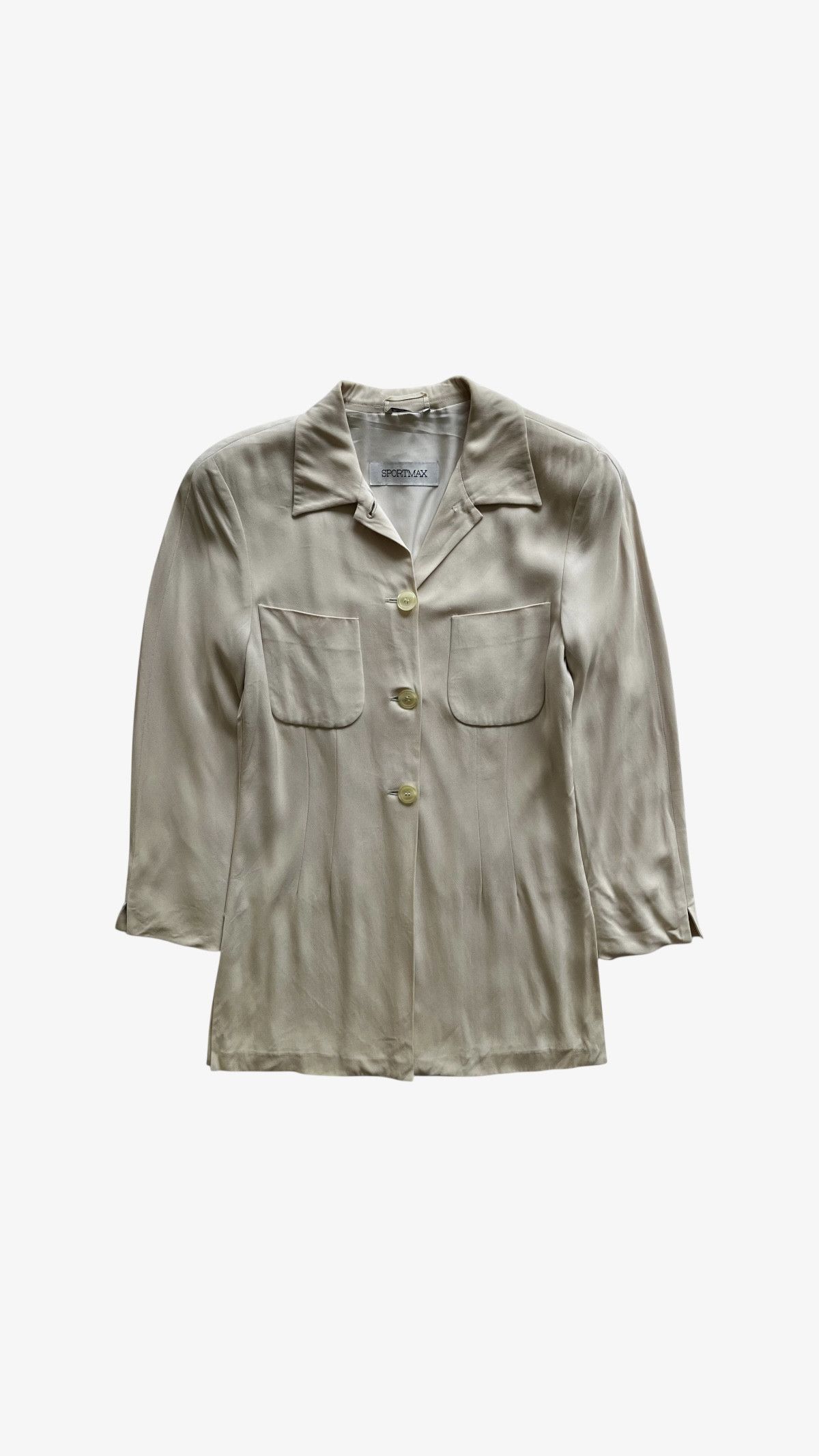Sportmax Vintage Y2K Women's Max Mara Sportmax Cream Coat Size S / US 4 / IT 40 - 1 Thumbnail