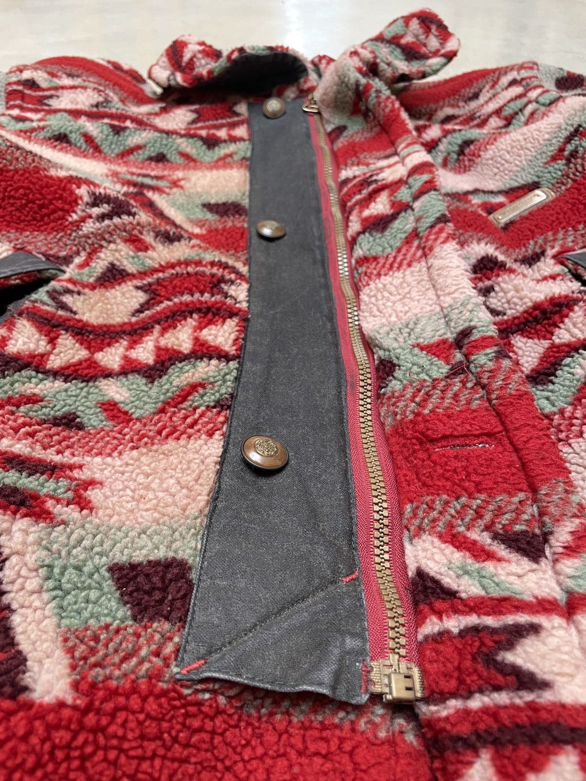 Other Vintage Tenson Tribal Fleece Waxed Cotton Jacket XL Size US XL / EU 56 / 4 - 11 Thumbnail